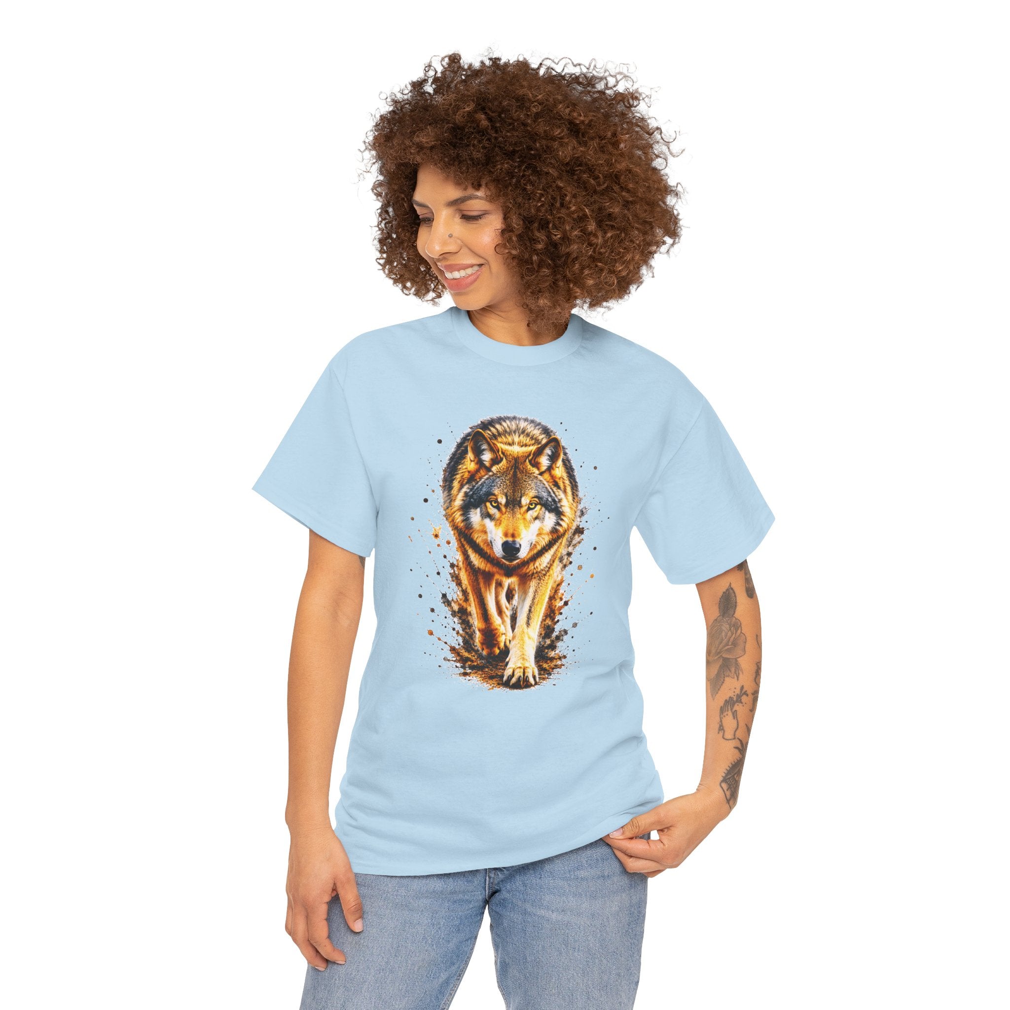 Wolf Graphic T-Shirt, Majestic Wolf Tee, Wildlife Animal Shirt, Unisex Nature Graphic Tee, Wolf Lover Gift, Forest Wolf Shirt