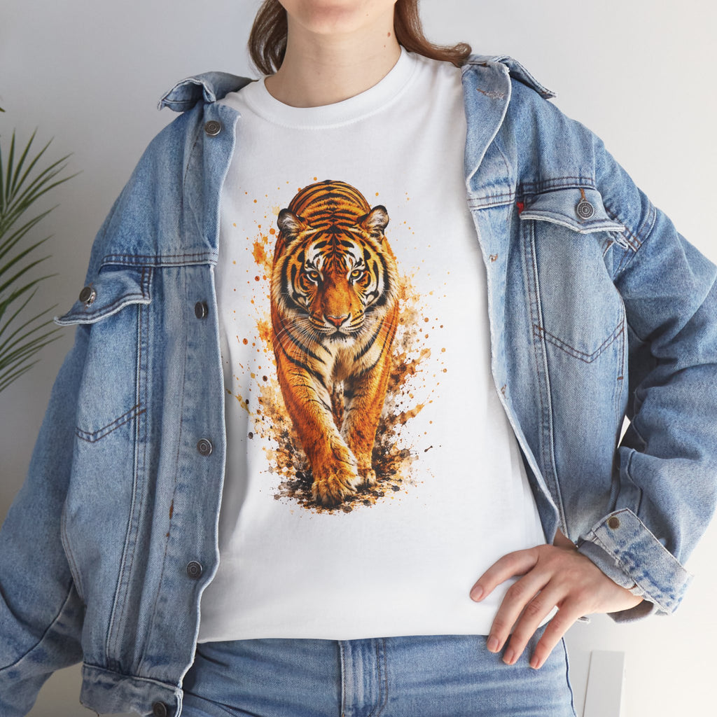 Majestic Tiger T-Shirt, Watercolor Tiger Graphic Tee, Unisex Wildlife Shirt, Tiger Lover Gift, Animal Art Tee