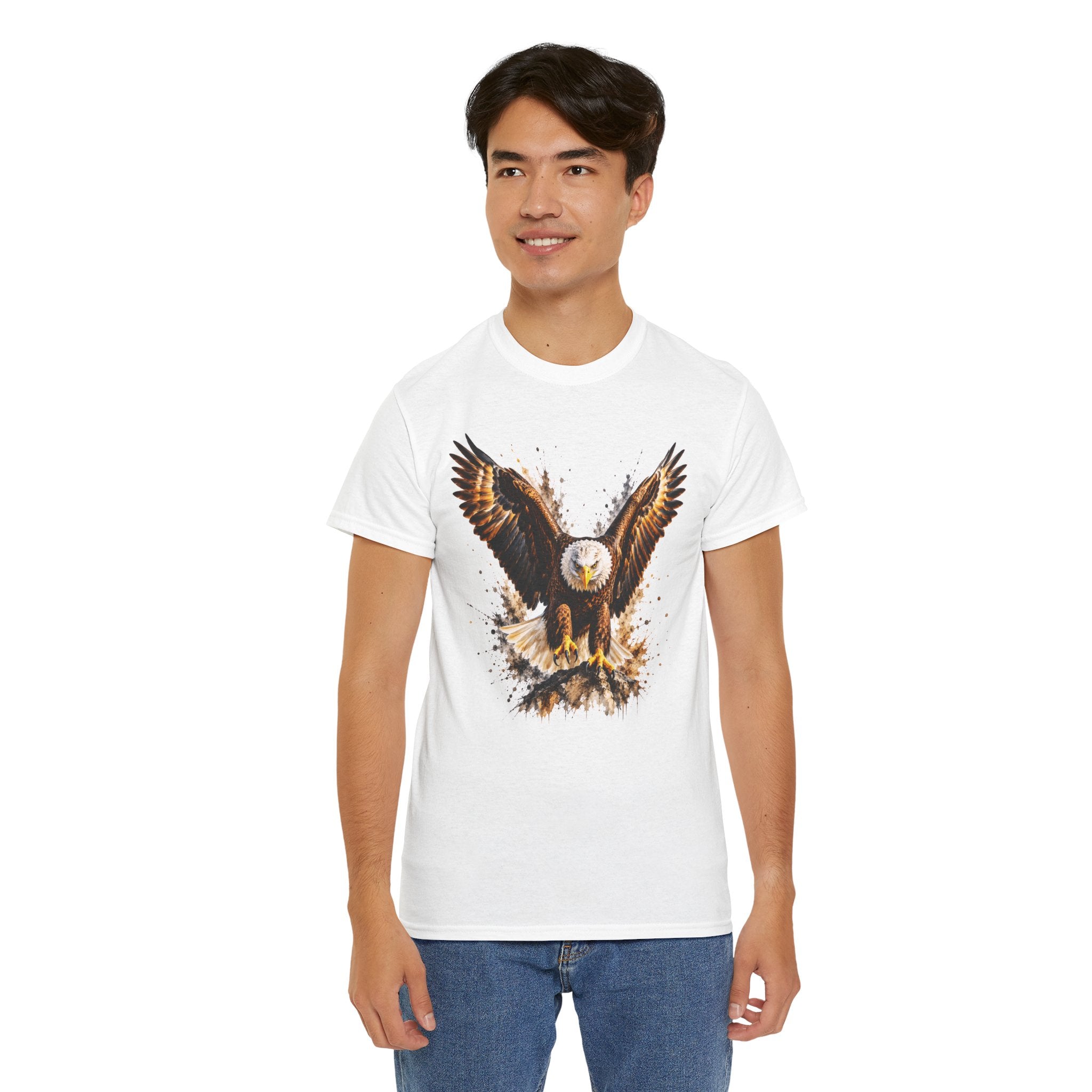 Majestic Bald Eagle T-Shirt, Eagle Graphic Tee, Patriotic Wildlife Shirt, Unisex Bird Lover Tee, American Eagle Gift