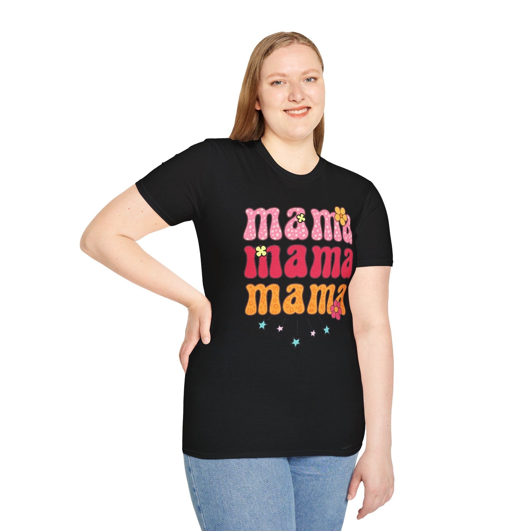Mama Shirt, Retro Mama Tee, Cute Mom Shirt, Mother's Day Gift, Floral Mama Shirt, Trendy Mom T-Shirt