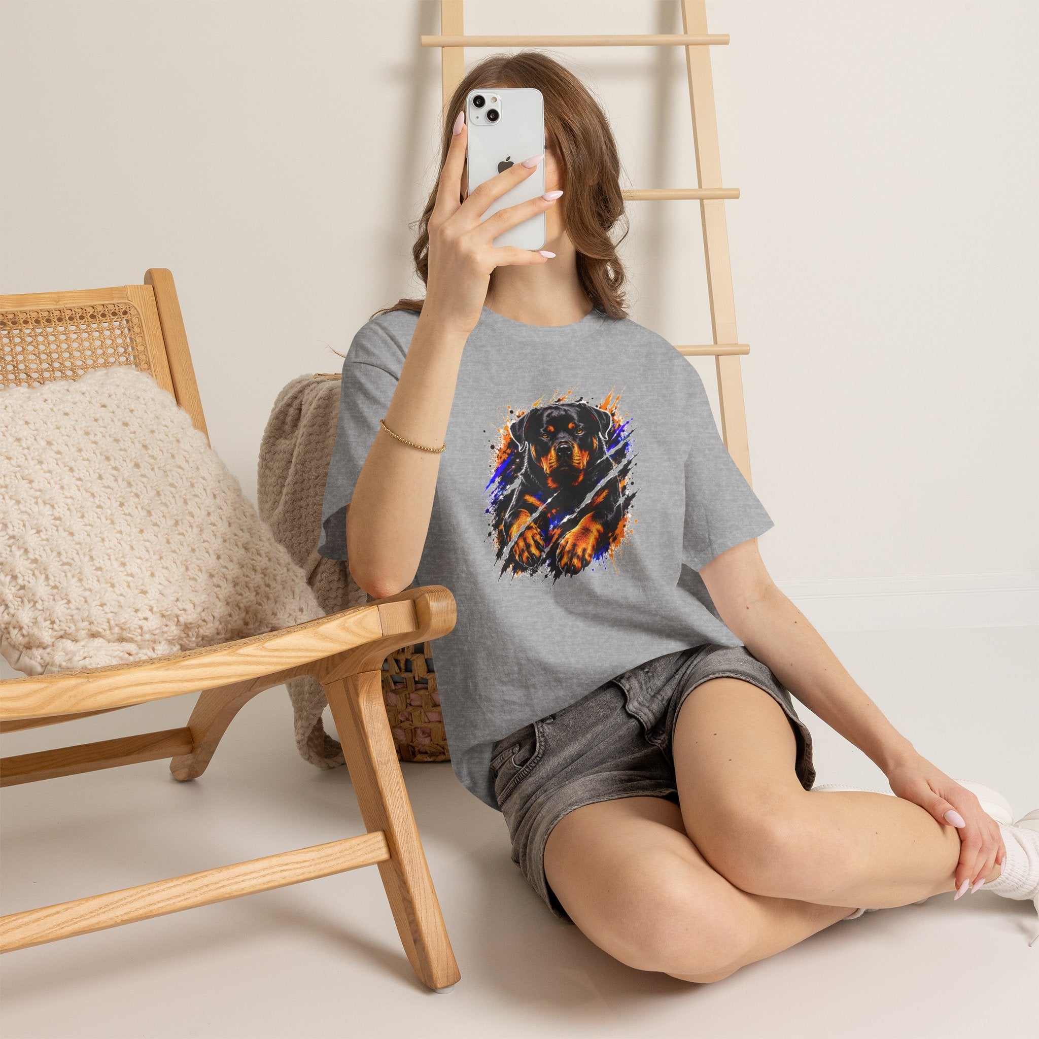 Rottweiler Graphic T-Shirt | Fierce Dog Lover Tee | Bold Rottie Shirt | Gift for Rottweiler Owners