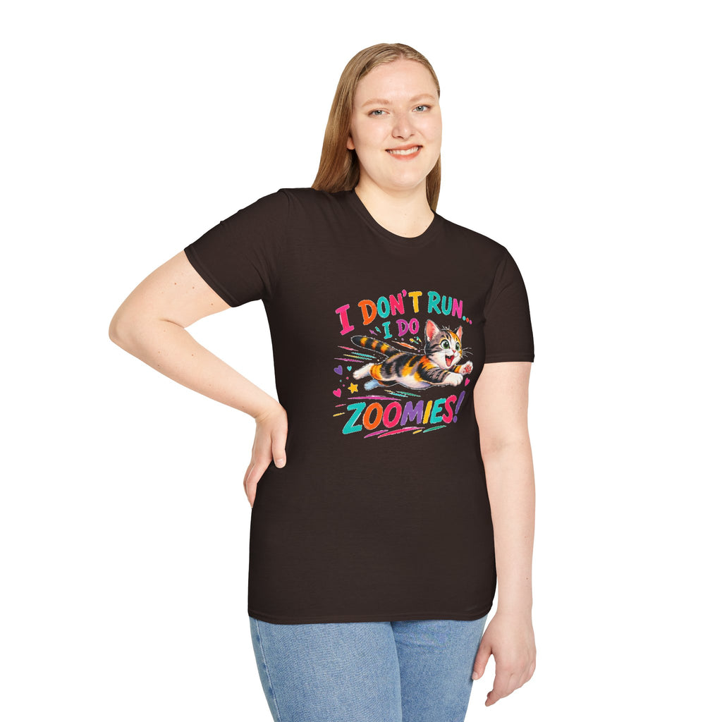 I Don’t Run… I Do—Cute Calico Cat T-Shirt