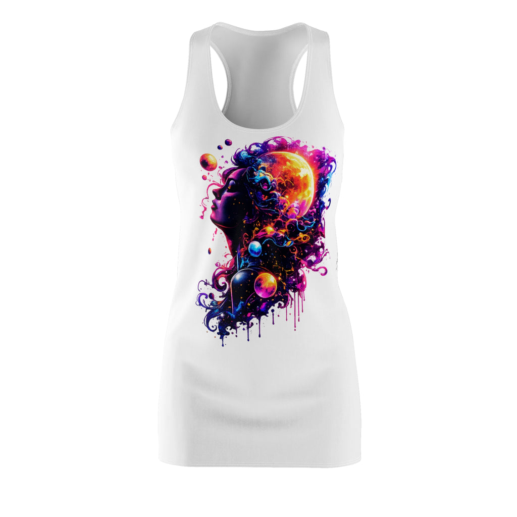 Cosmic Dream Racerback Dress — Galaxy Art Women’s Dress