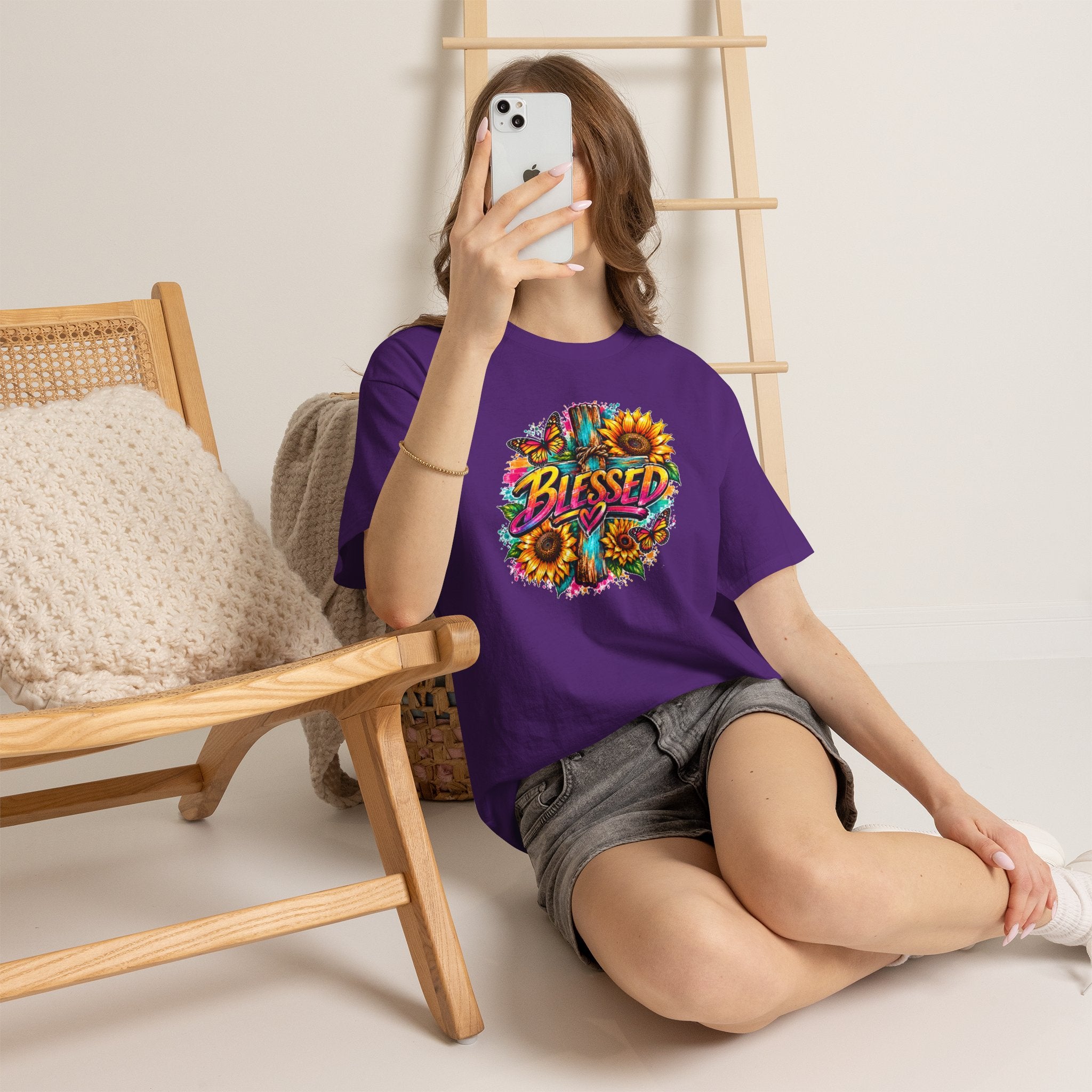 Blessed Christian T-Shirt, Faith Hope Love Tee, Jesus Cross Shirt, Religious Graphic Tee, Christian Gift, Unisex Shirt