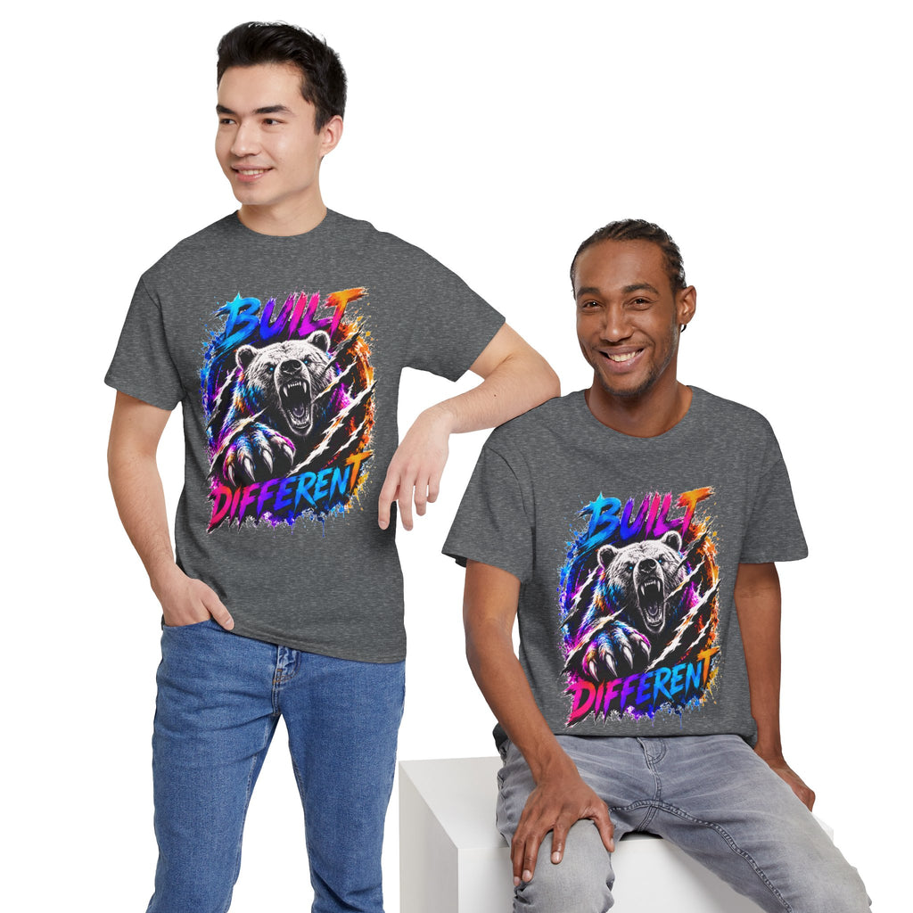 Built Different Bear T-Shirt — Bold Retro Grunge Graphic Tee