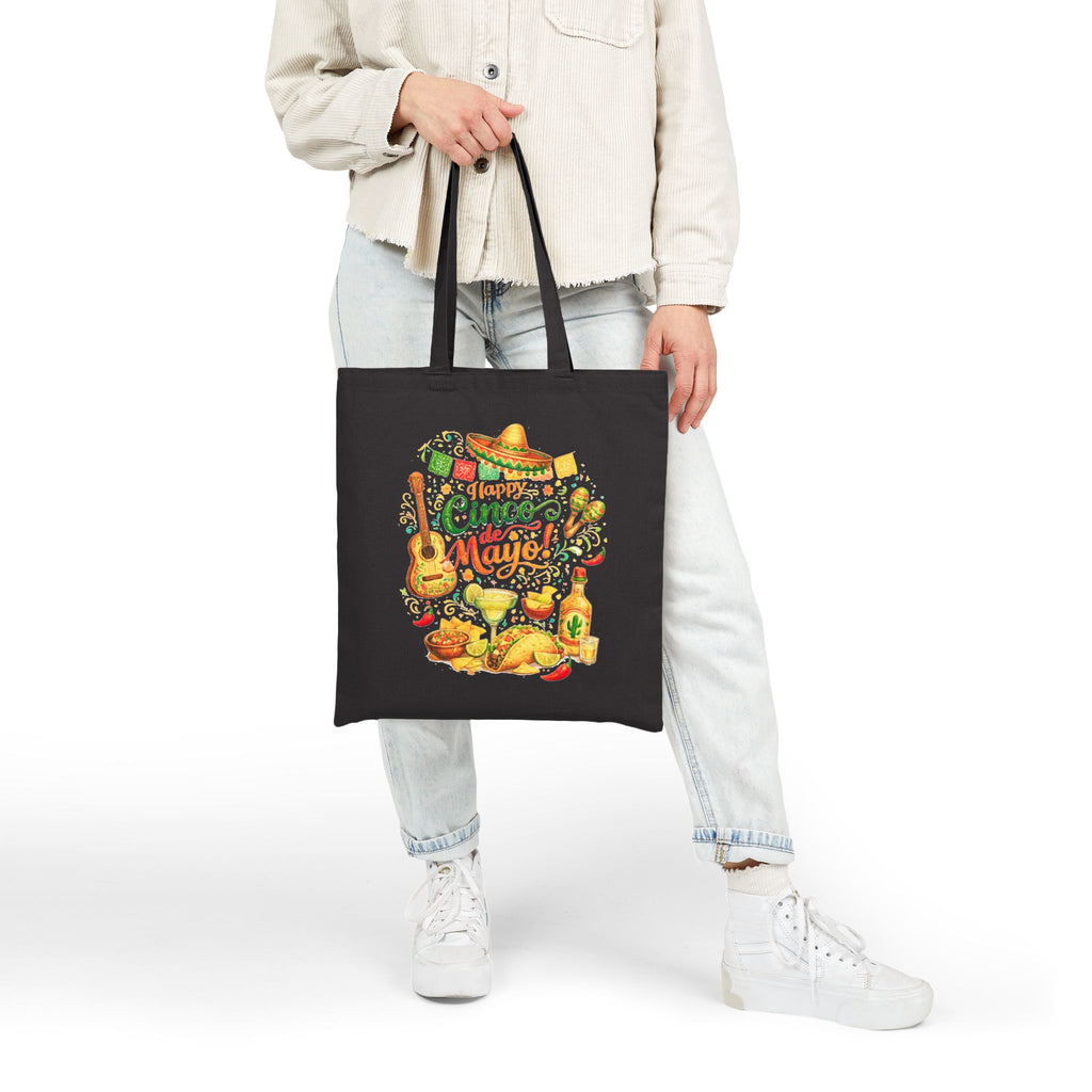 Cinco de Mayo Canvas Tote Bag — Festive Mexican Fiesta Grocery & Market Bag
