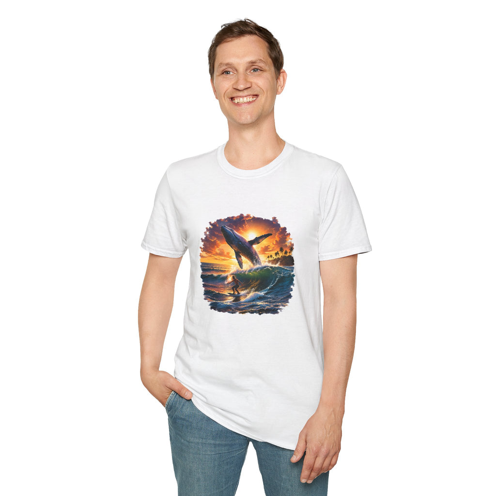 Whale Sunset T-Shirt — Ocean Jumping Humpback Tee