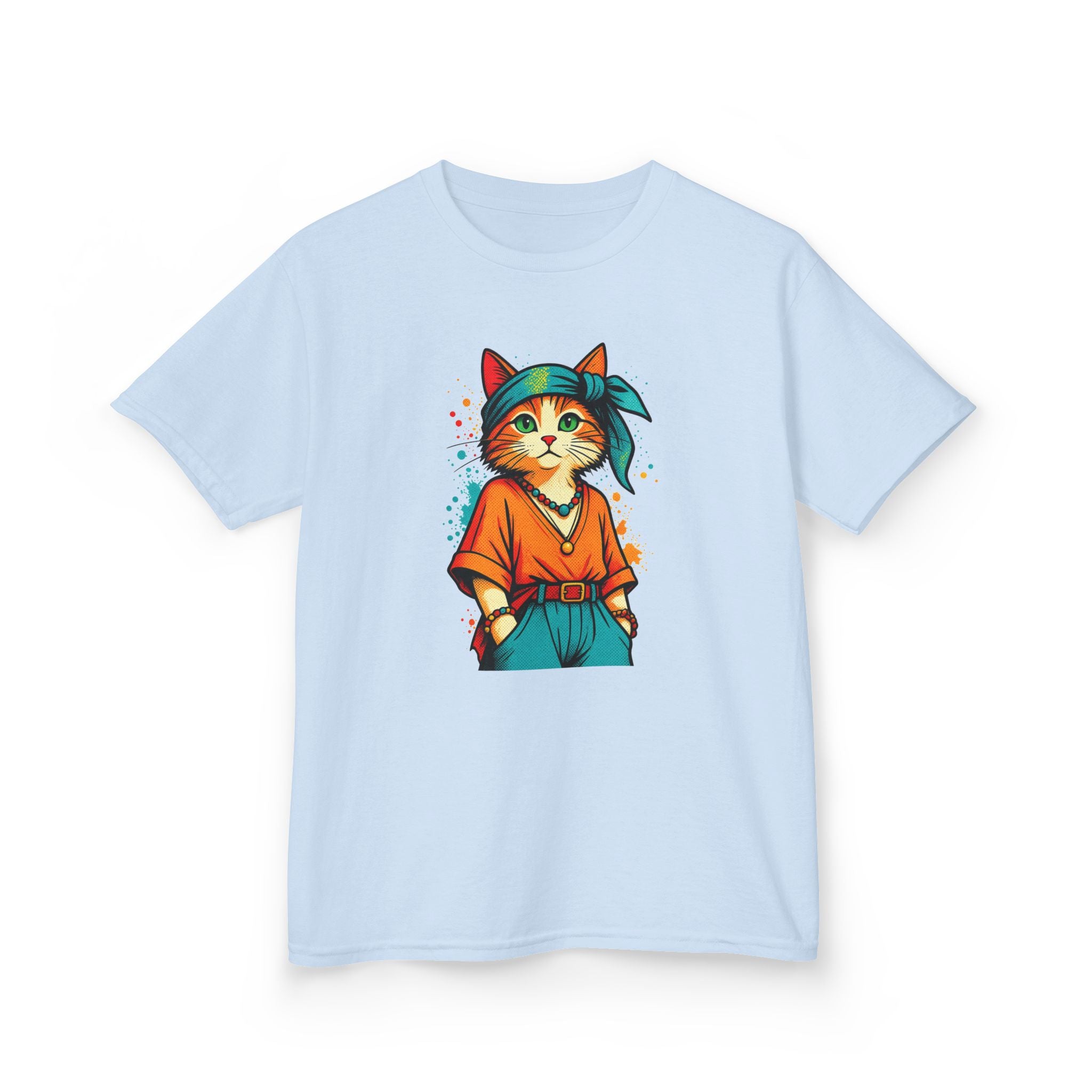Kid's Retro Cat Tee — Cool Cat Graphic Shirt for Kids