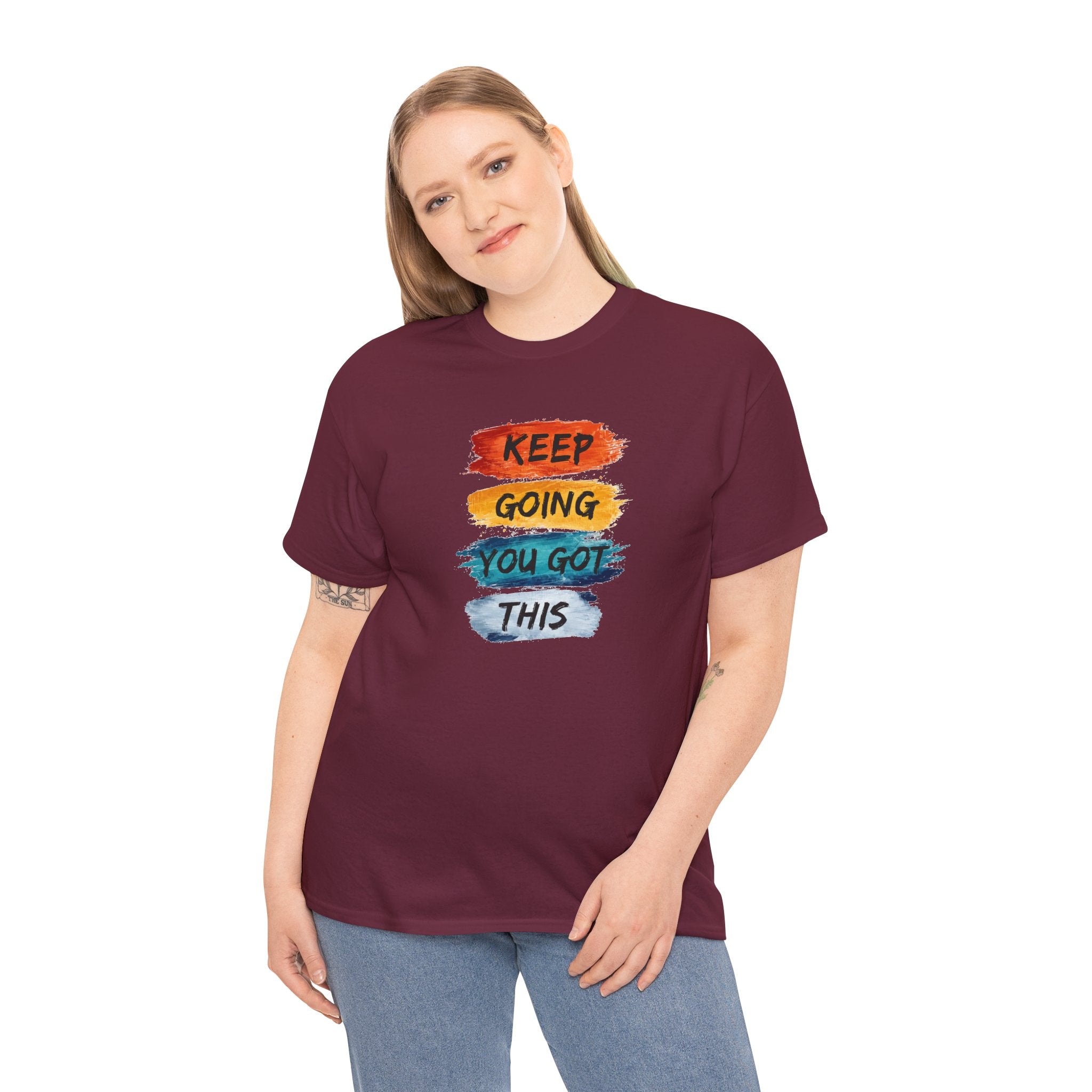 Keep Going You Got This Tee  Motivational Watercolor Brushstroke T-Shirt