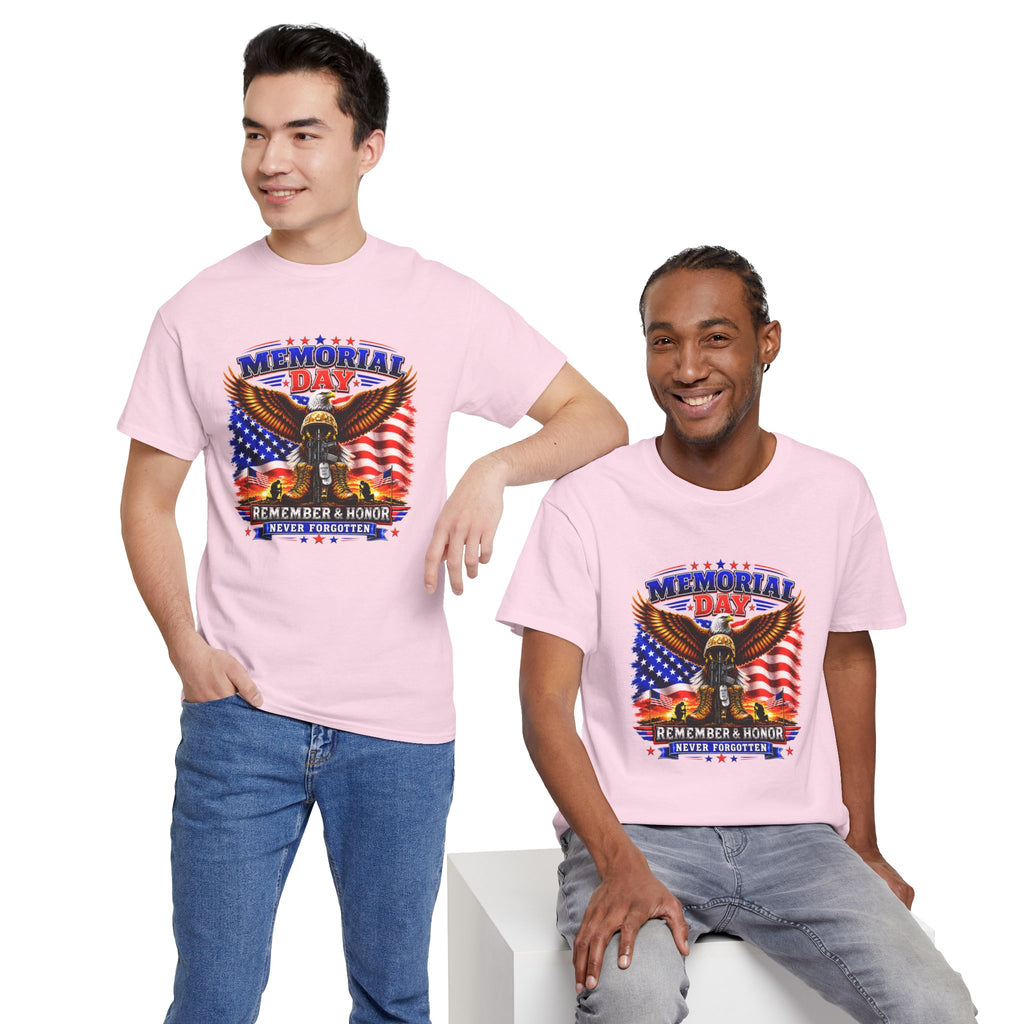Memorial Day Shirt, Patriotic Eagle T-Shirt, Remember & Honor Tee, American Flag Graphic Shirt, Military Tribute Gift
