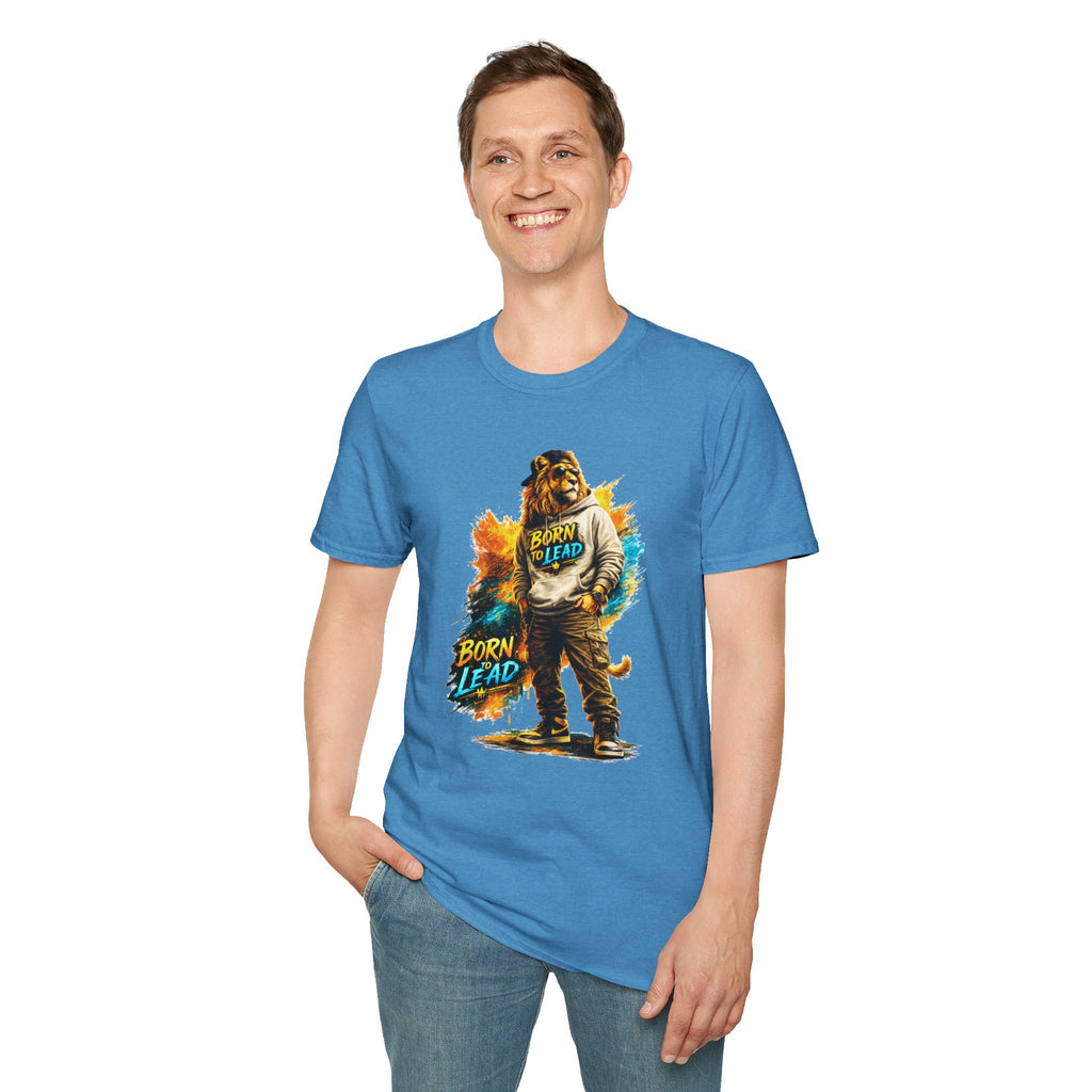 Lion 'Born to Lead' Graphic T‑Shirt — Inspirational Animal Leadership Tee