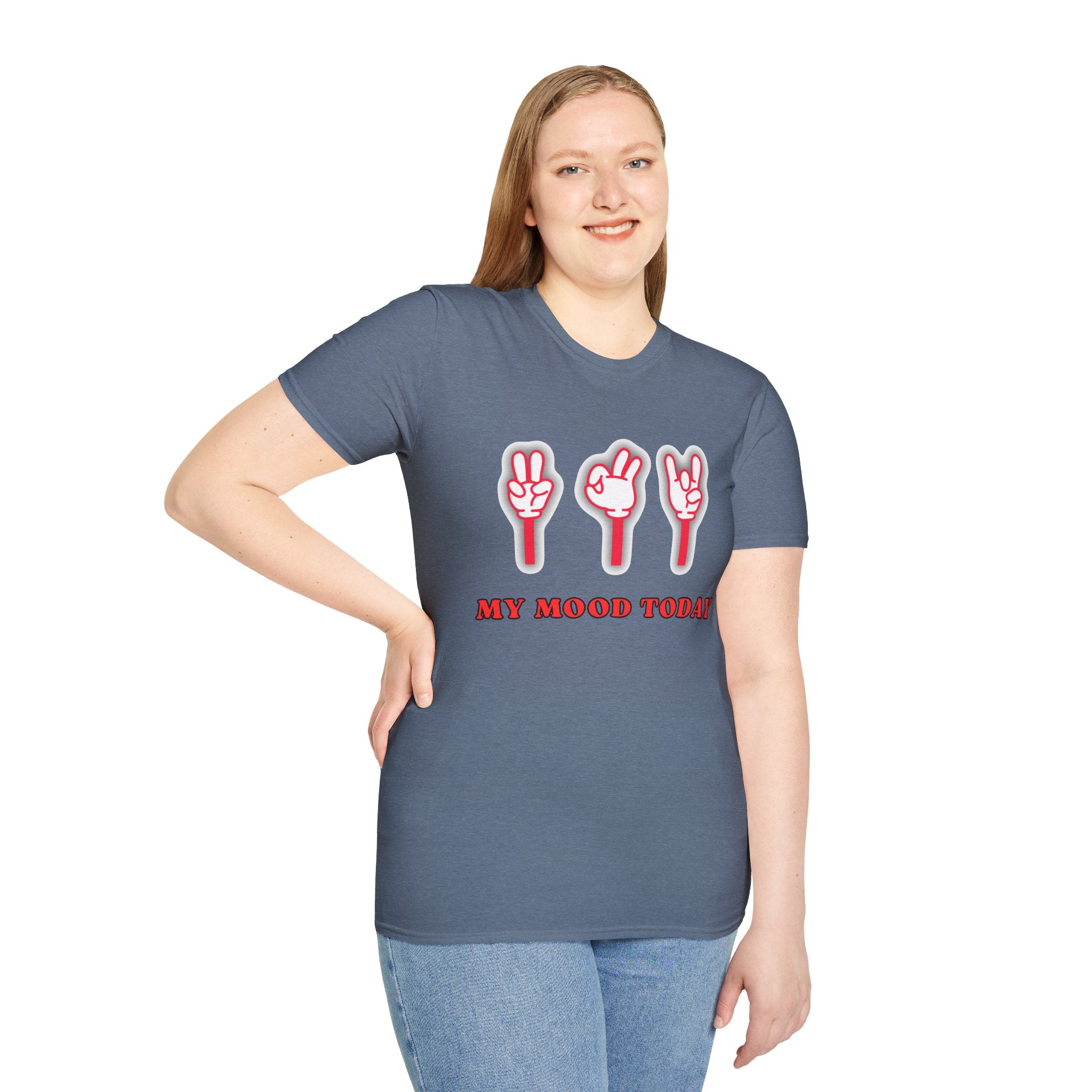 My Mood Today T-Shirt, Funny Graphic Tee, Cool Hand Signs Shirt, Unisex Casual Tee, Trendy Streetwear Gift