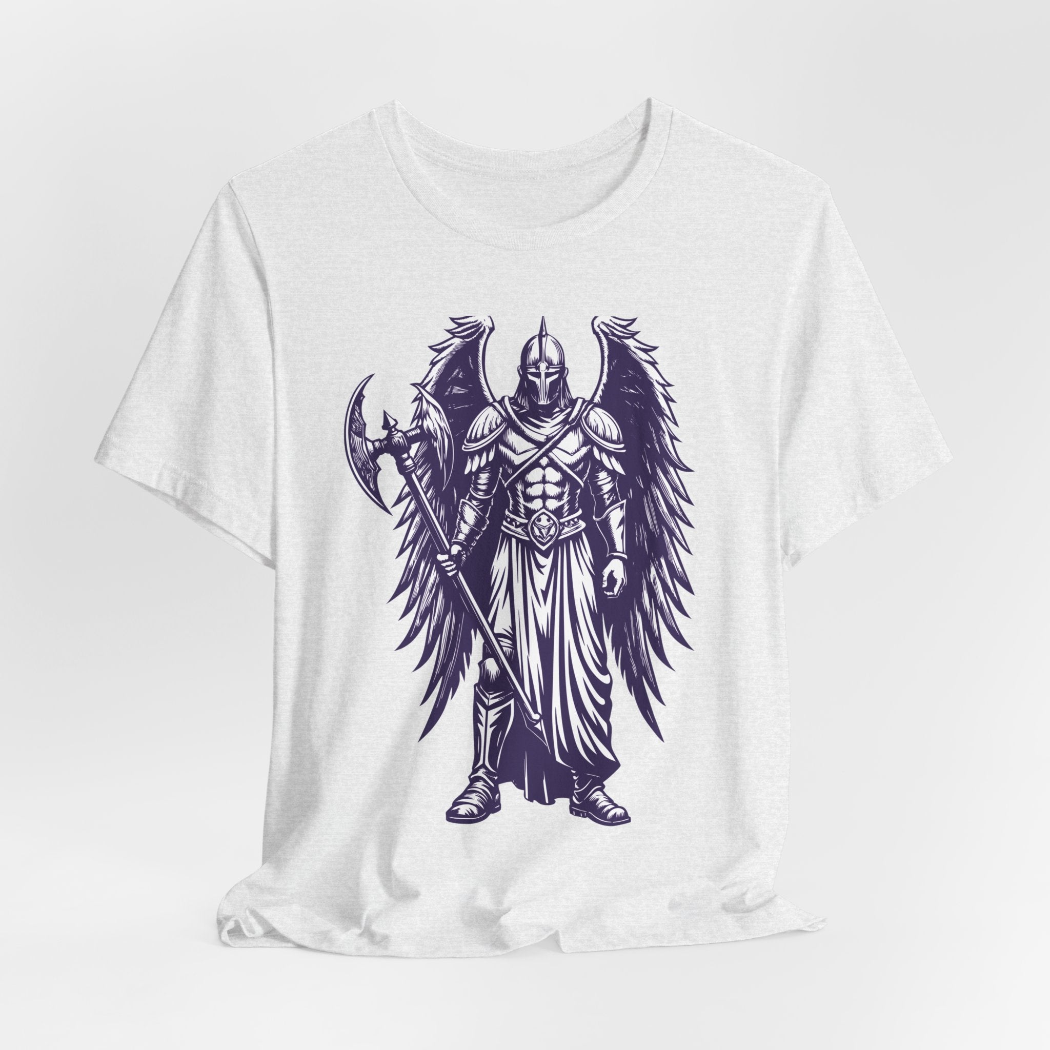 Fallen Angel Warrior T-Shirt | Gothic Fantasy Winged Knight Tee