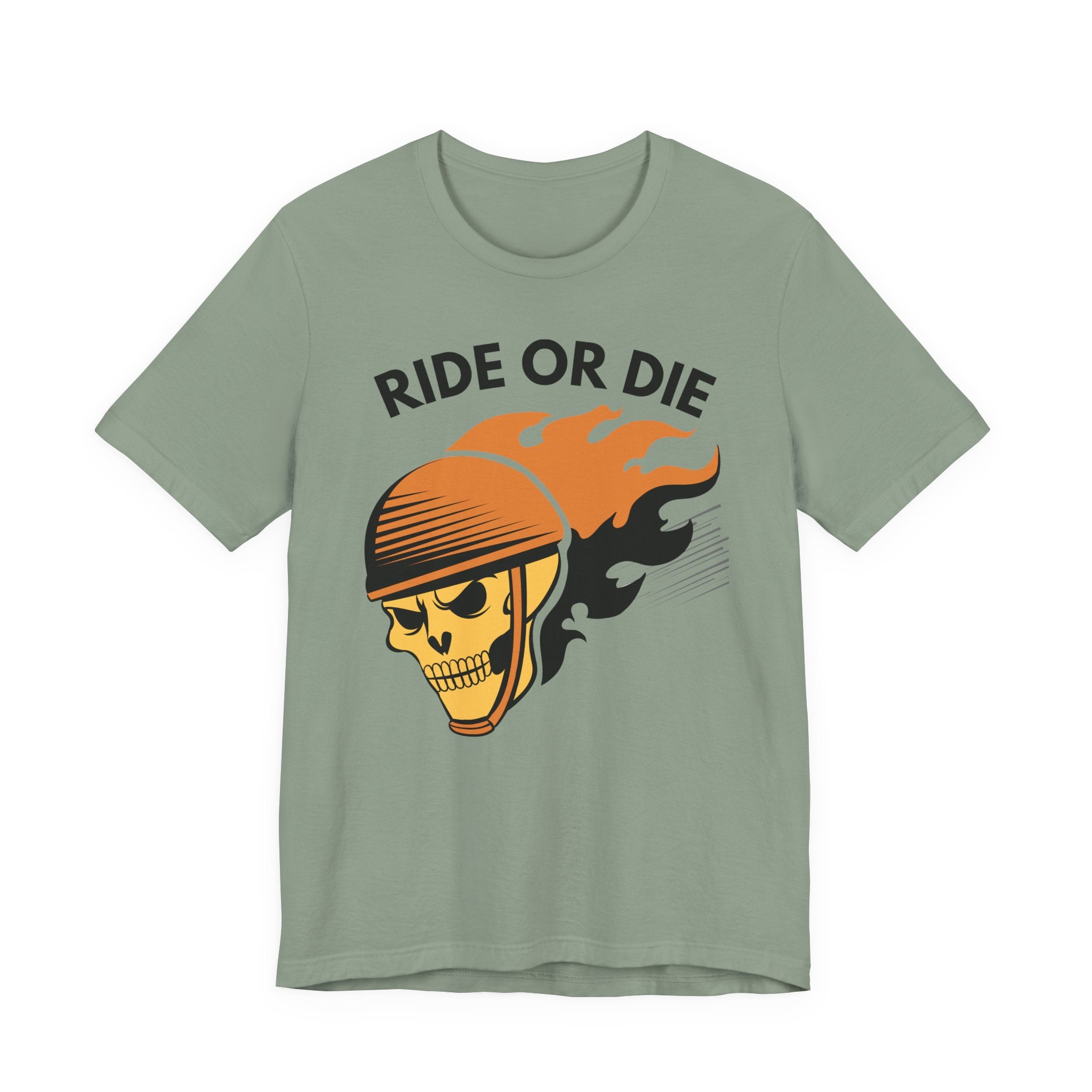 Ride or Die Skull Helmet T-Shirt | Biker Graphic Tee for Men | Vintage Motorcycle Shirt