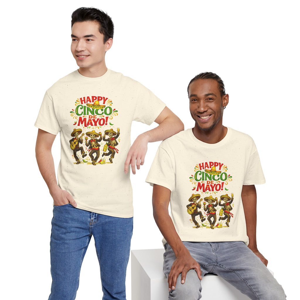 Cinco De Mayo Shirt, Happy Cinco De Mayo Tee, Dancing Skeleton Fiesta Shirt, Funny Mexican Party T-Shirt