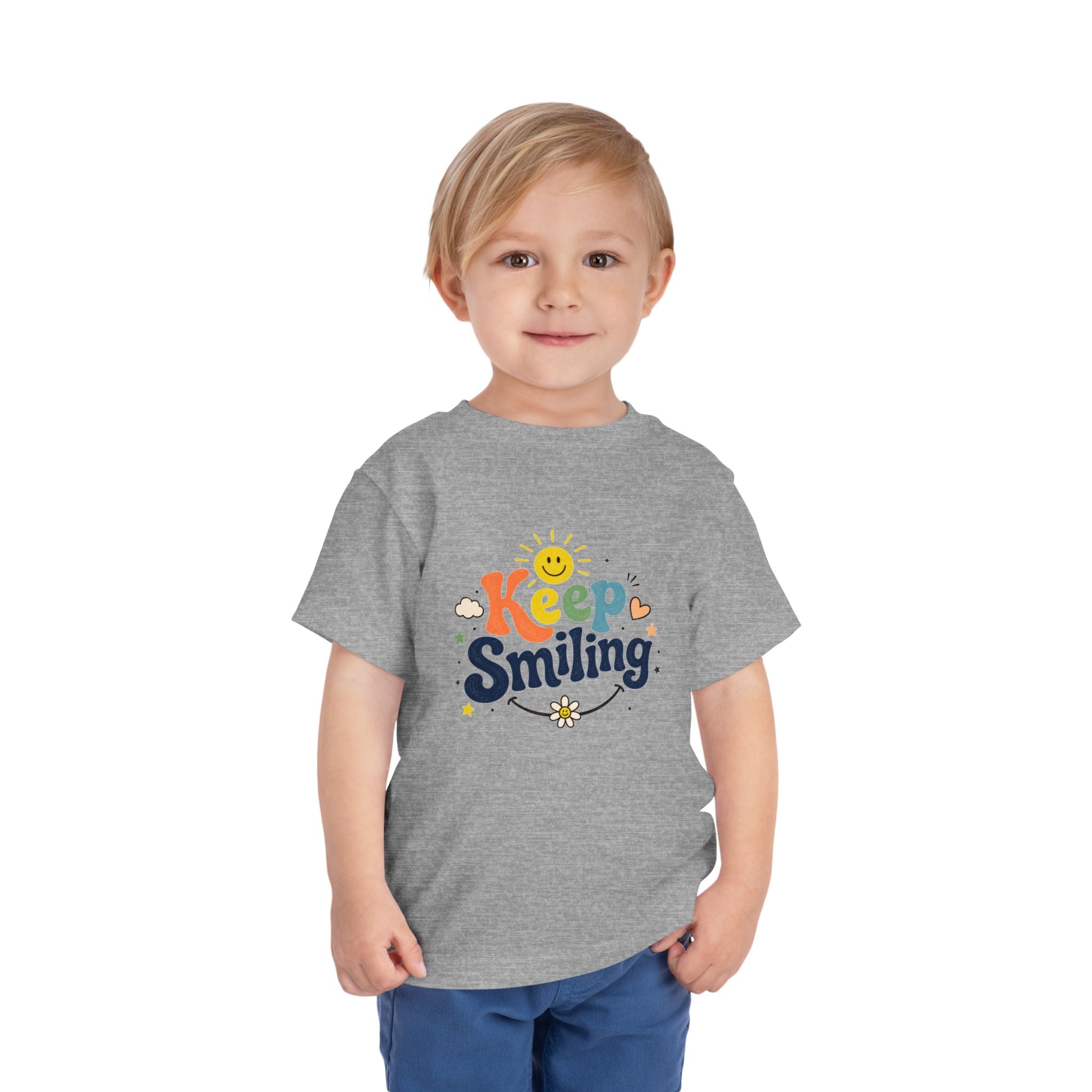 Keep Smiling Toddler Tee — Cute Sunshine Positive Kids Shirt