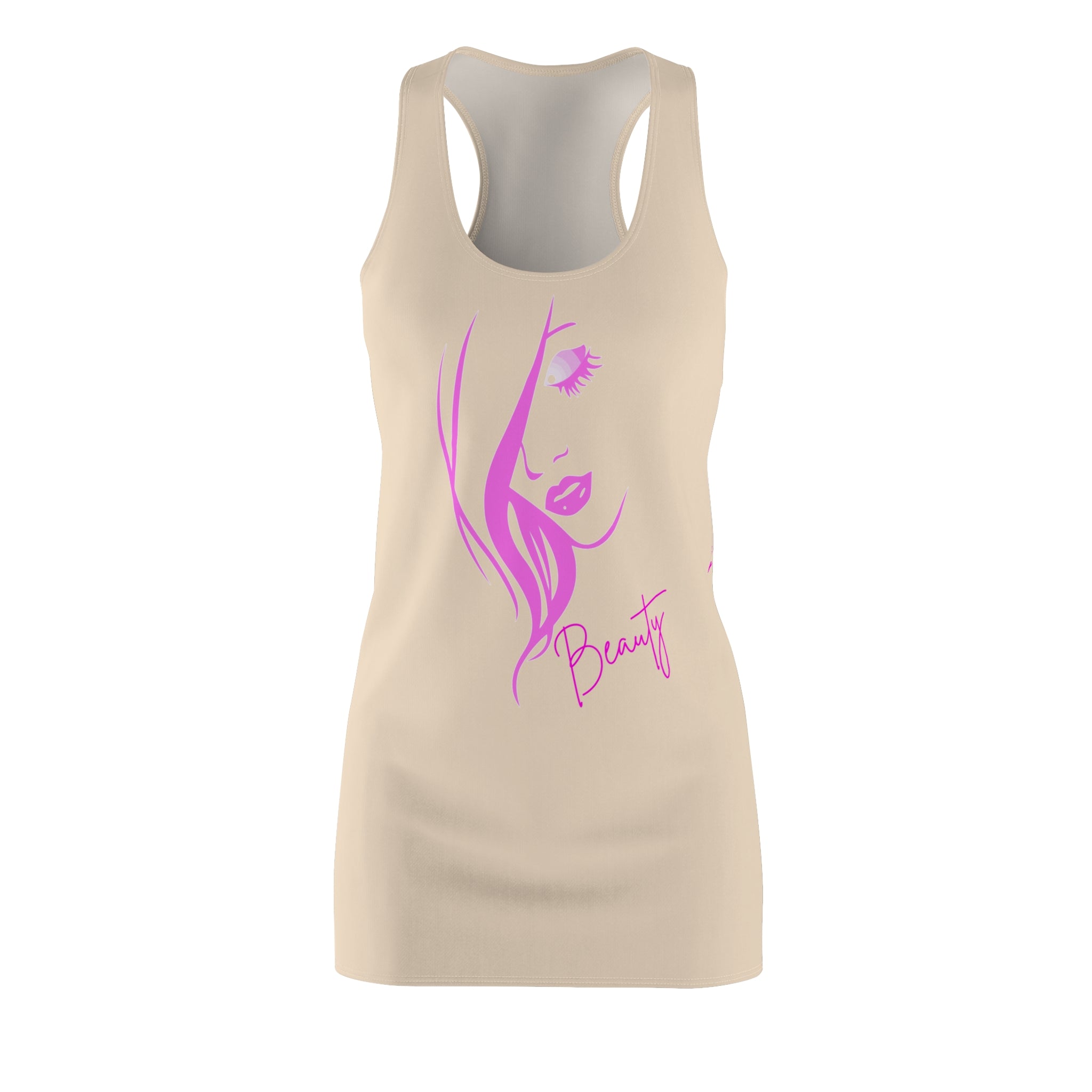 Minimalist Face Art Dress | Aesthetic Beauty Racerback Dress
