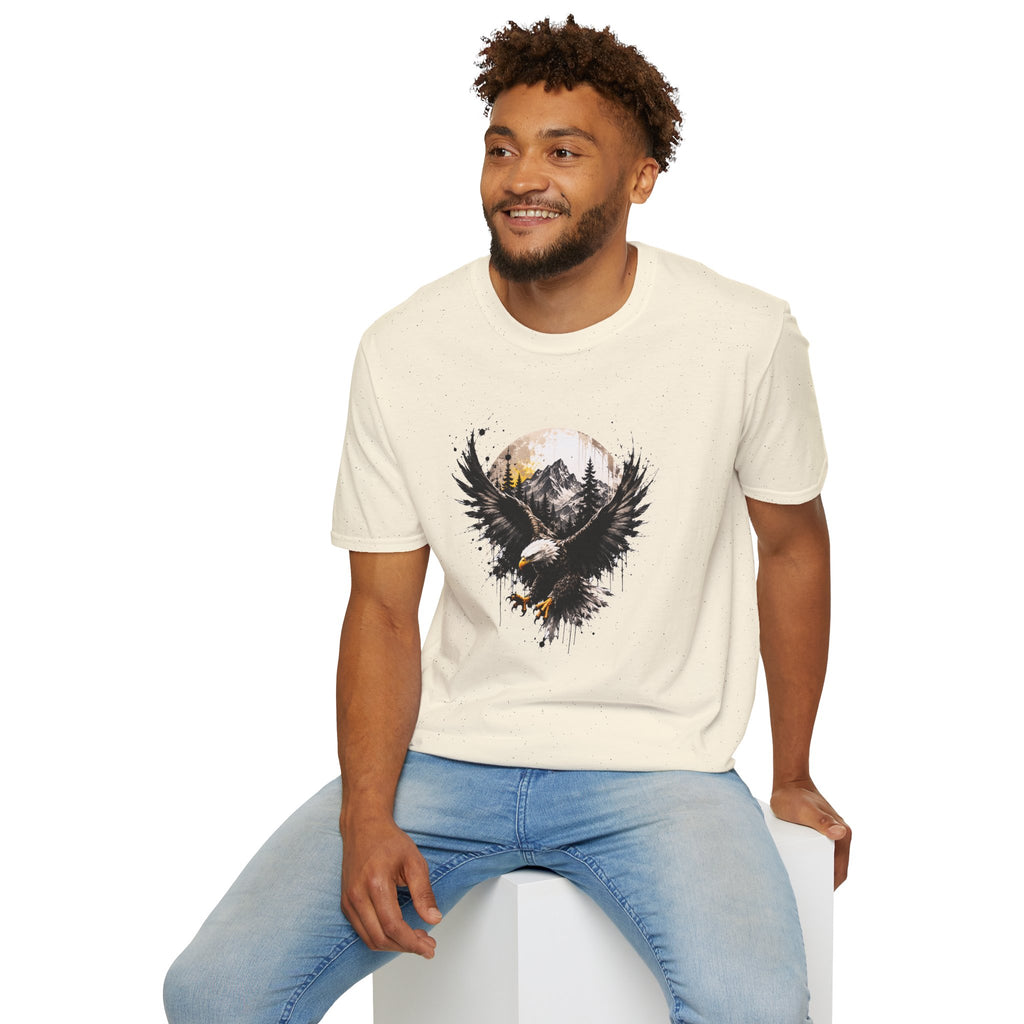 Bald Eagle Mountain T-Shirt | Patriotic Eagle Graphic Tee | Nature Lover Shirt | Outdoor Adventure Tee | Unisex Wildlife Gift