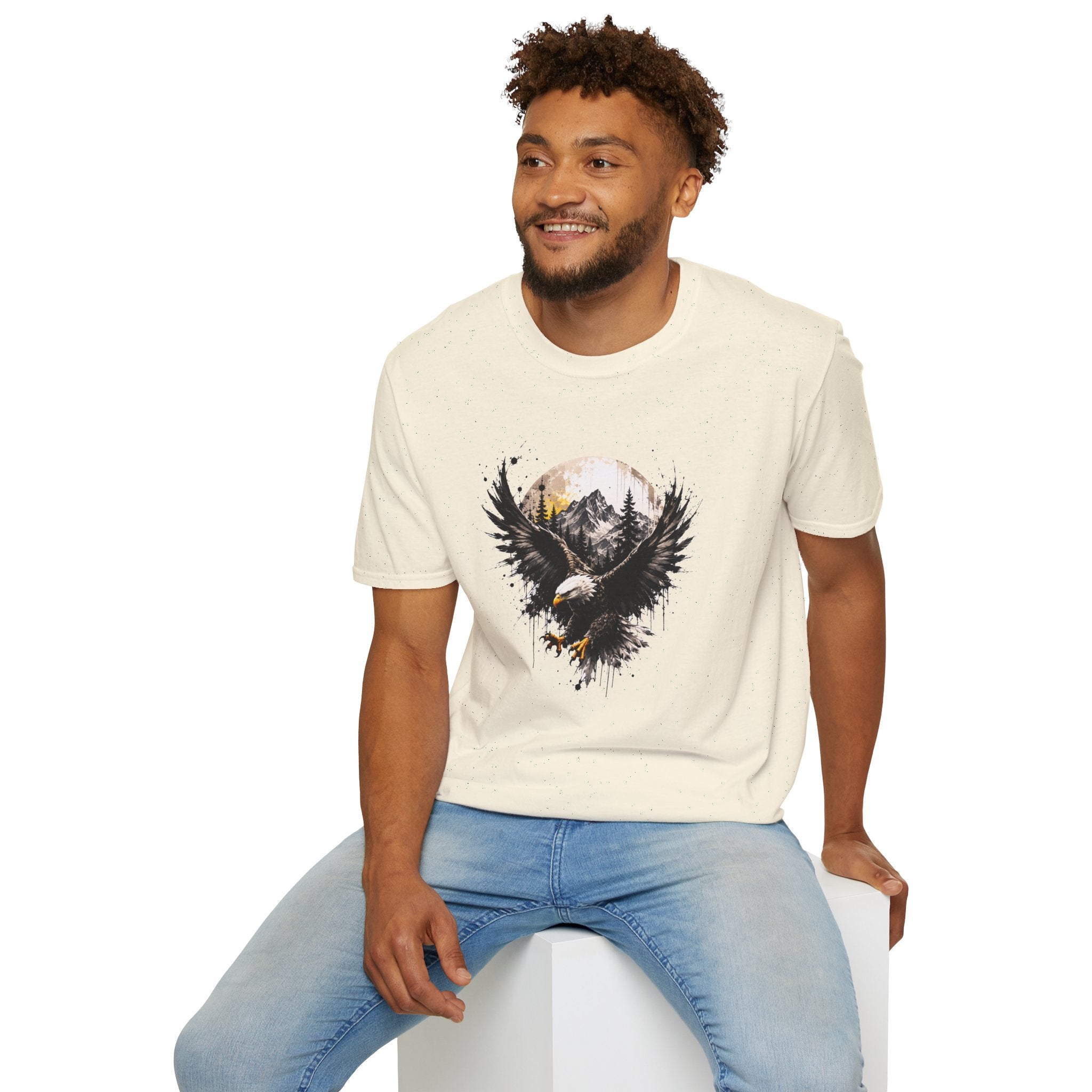 Bald Eagle Mountain T-Shirt | Patriotic Eagle Graphic Tee | Nature Lover Shirt | Outdoor Adventure Tee | Unisex Wildlife Gift