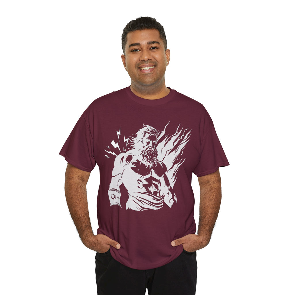 Mythic Thunder God Tee — Vintage Lightning Warrior Graphic T-Shirt