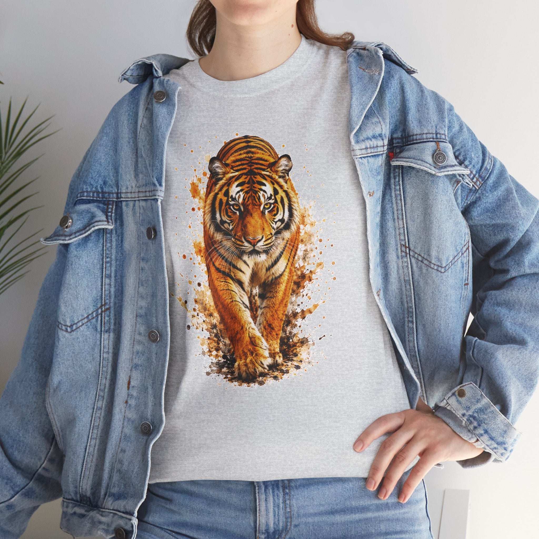 Majestic Tiger T-Shirt, Watercolor Tiger Graphic Tee, Unisex Wildlife Shirt, Tiger Lover Gift, Animal Art Tee
