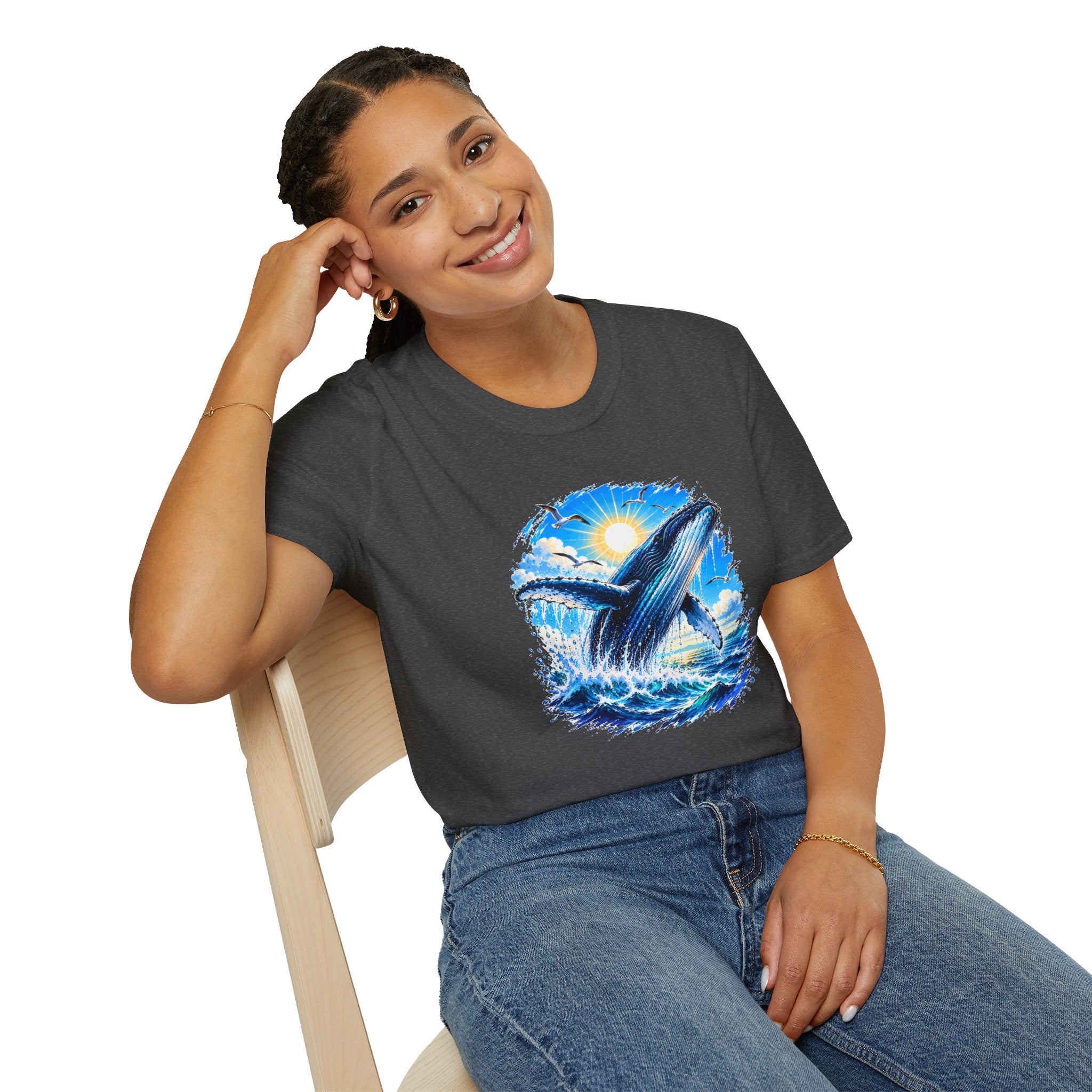 Whale Shirt, Ocean T-Shirt, Humpback Whale Shirt, Sea Life Tee, Beach Lover Gift, Ocean Lover Shirt