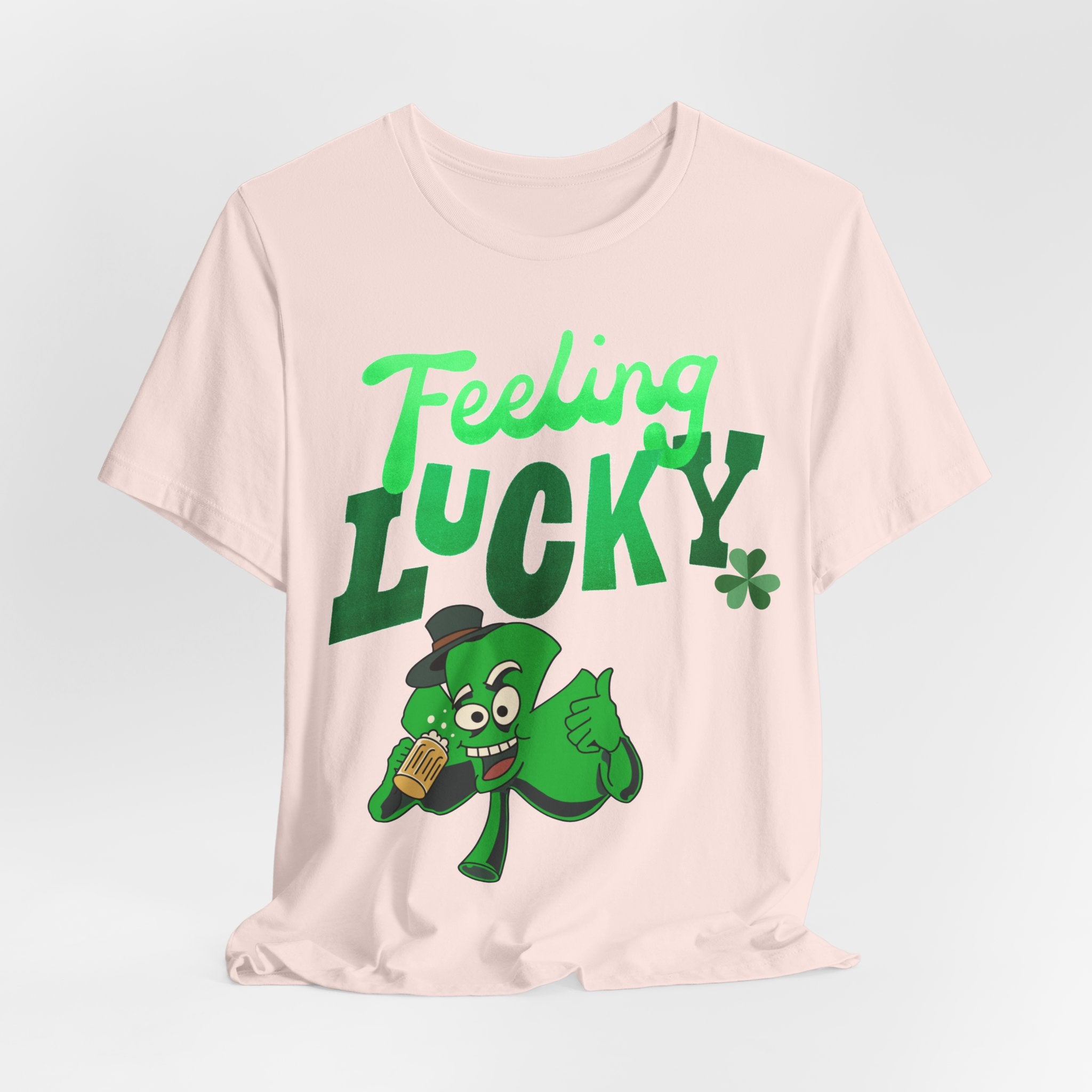 Feeling Lucky St. Patrick's Day T-Shirt — Shamrock Leprechaun Graphic Tee