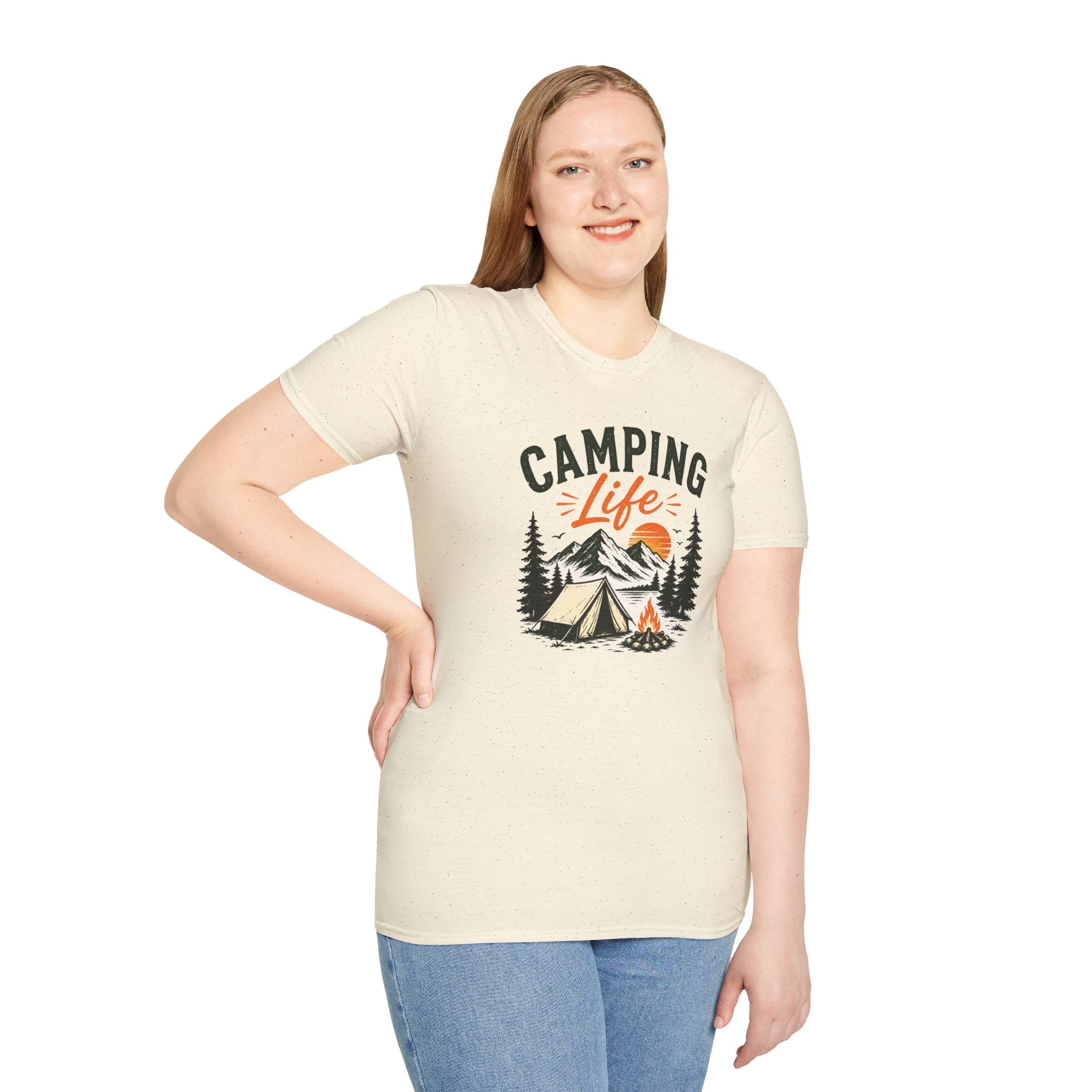Camping Life T-Shirt — Vintage Tent & Campfire Outdoor Tee