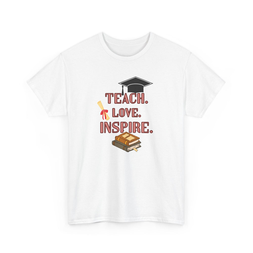Teacher Shirt Teach Love Inspire, Teacher Gift T-Shirt, Back to School Tee, Inspirational Teacher Shirt, Unisex Graphic Tee