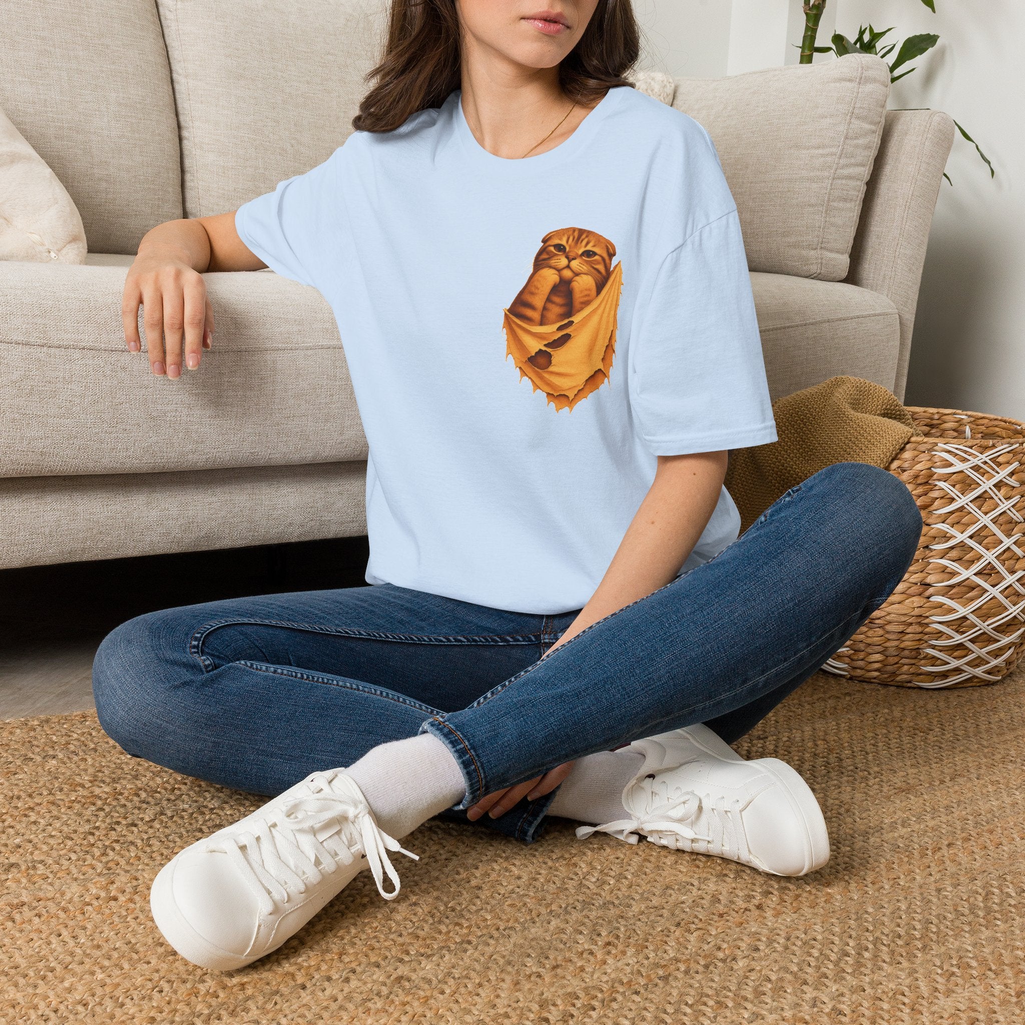 Cat in a Pocket T-Shirt — Cute Pocket Kitten Graphic Tee