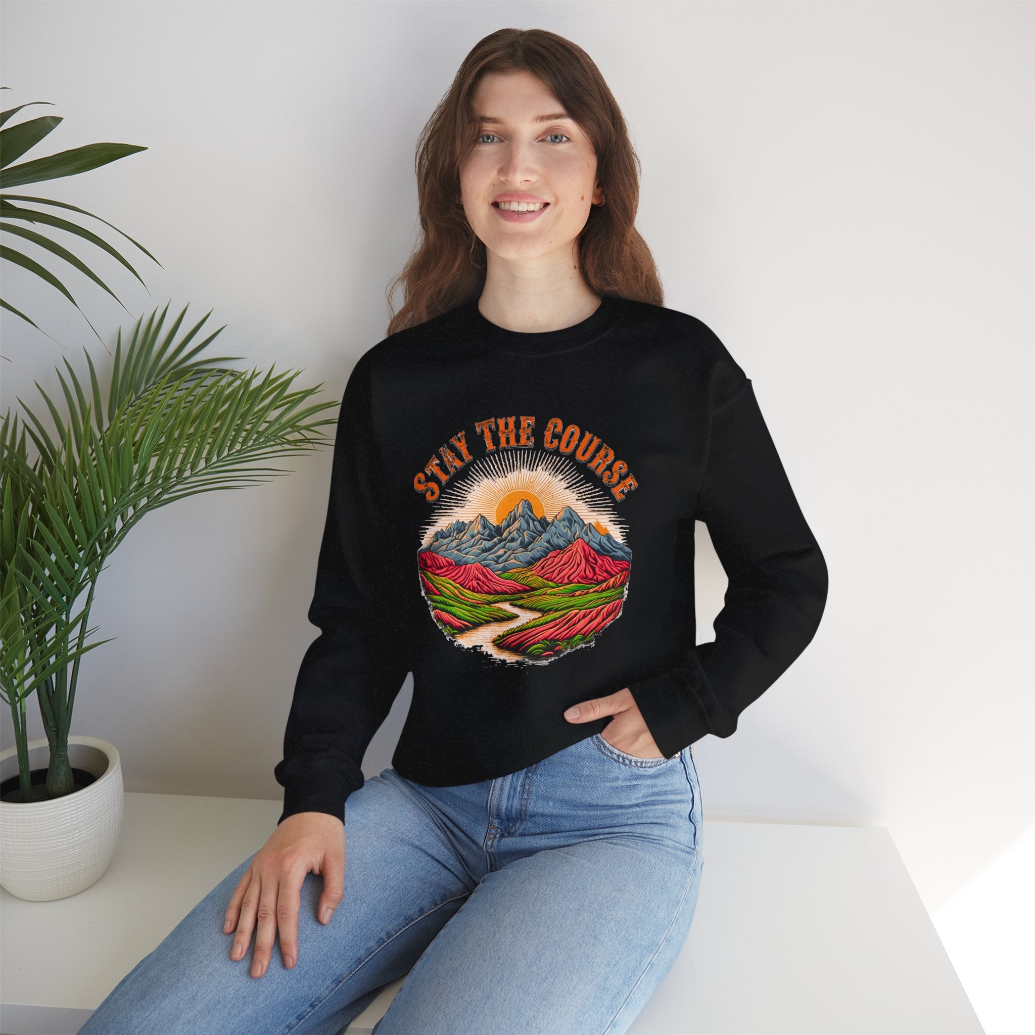 Stay the Course Sweatshirt - Scenic Mountain Crewneck