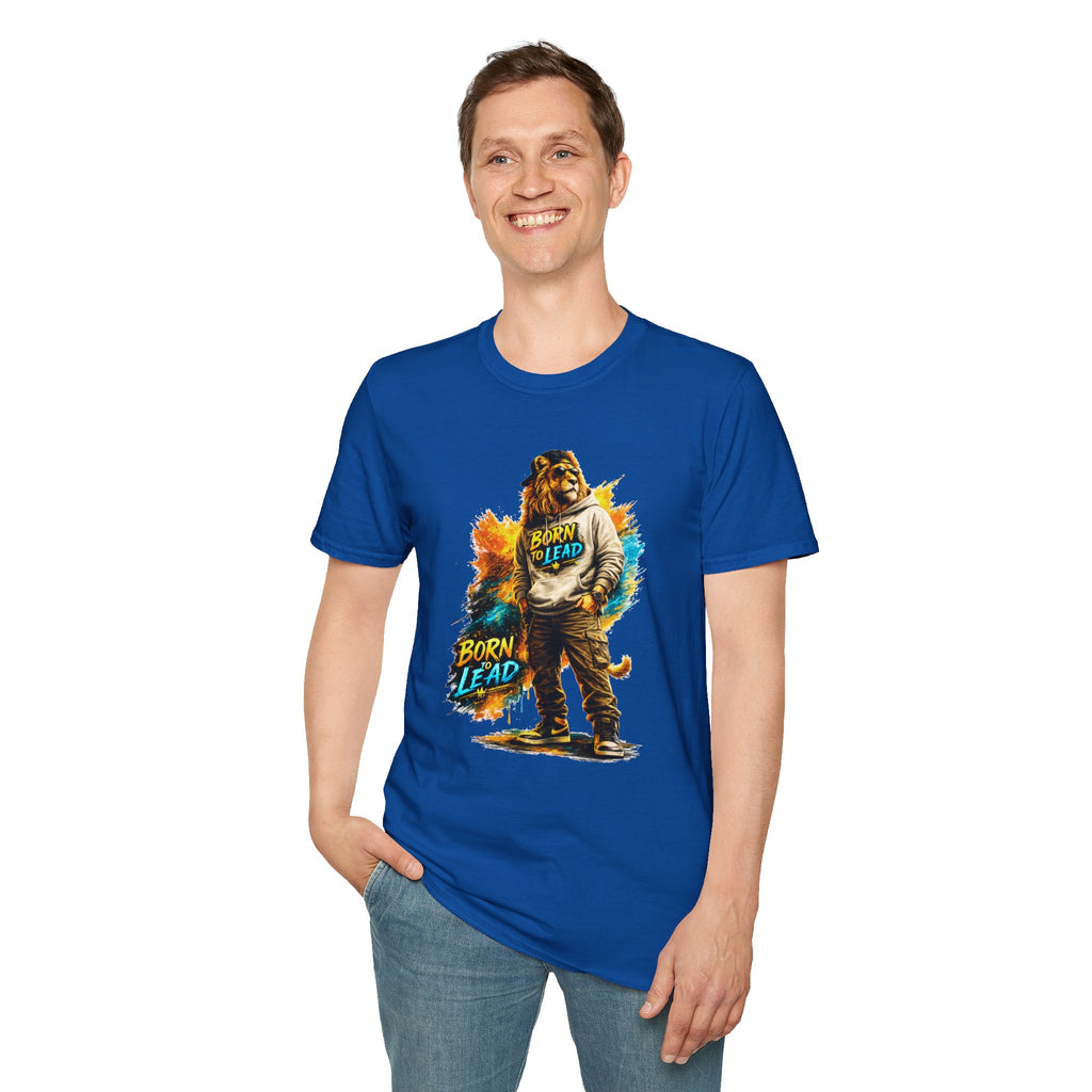 Lion 'Born to Lead' Graphic T‑Shirt — Inspirational Animal Leadership Tee