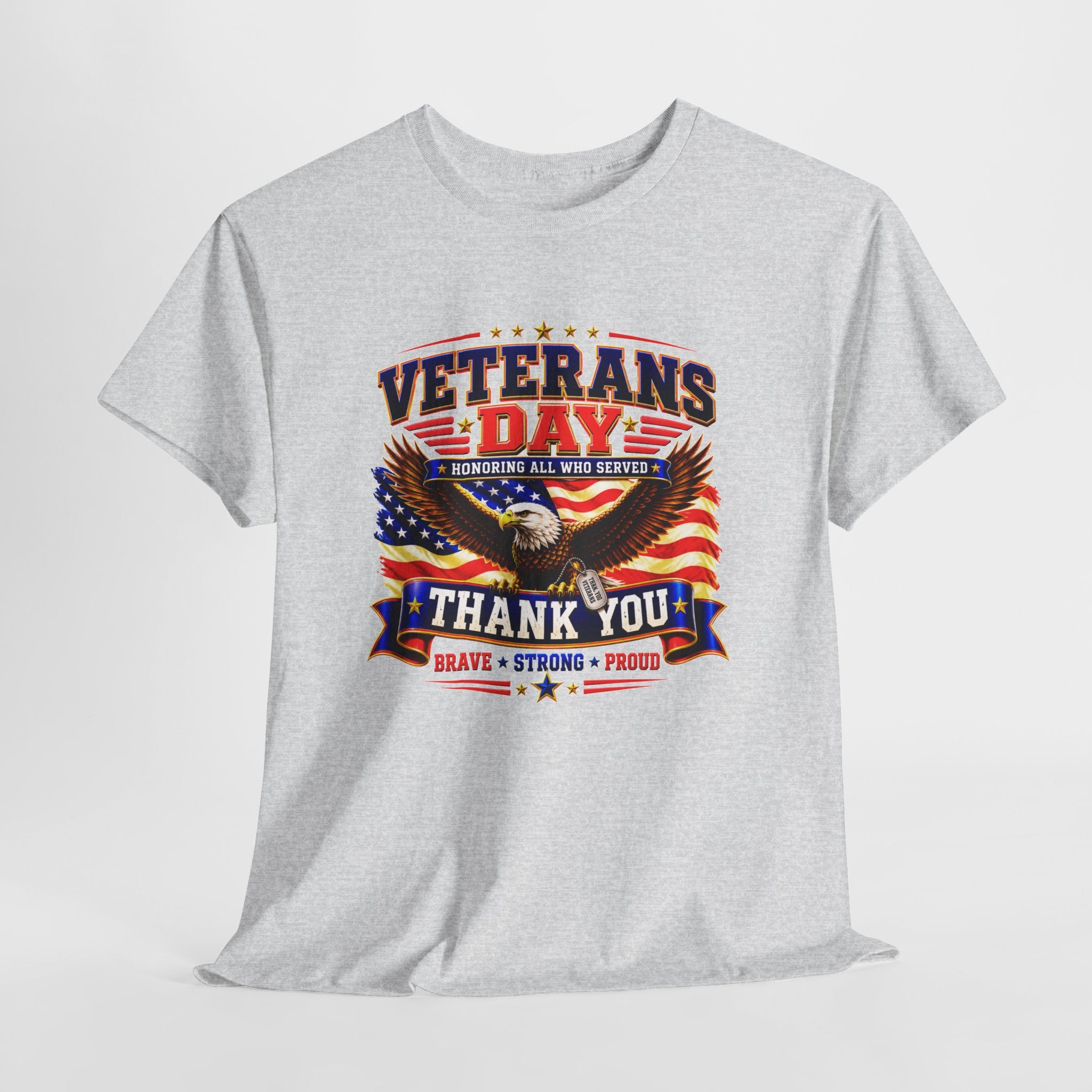 Veterans Day Shirt, Thank You Veteran Tee, Eagle Patriotic T-Shirt, Honoring All Who Served, Military Appreciation Gift