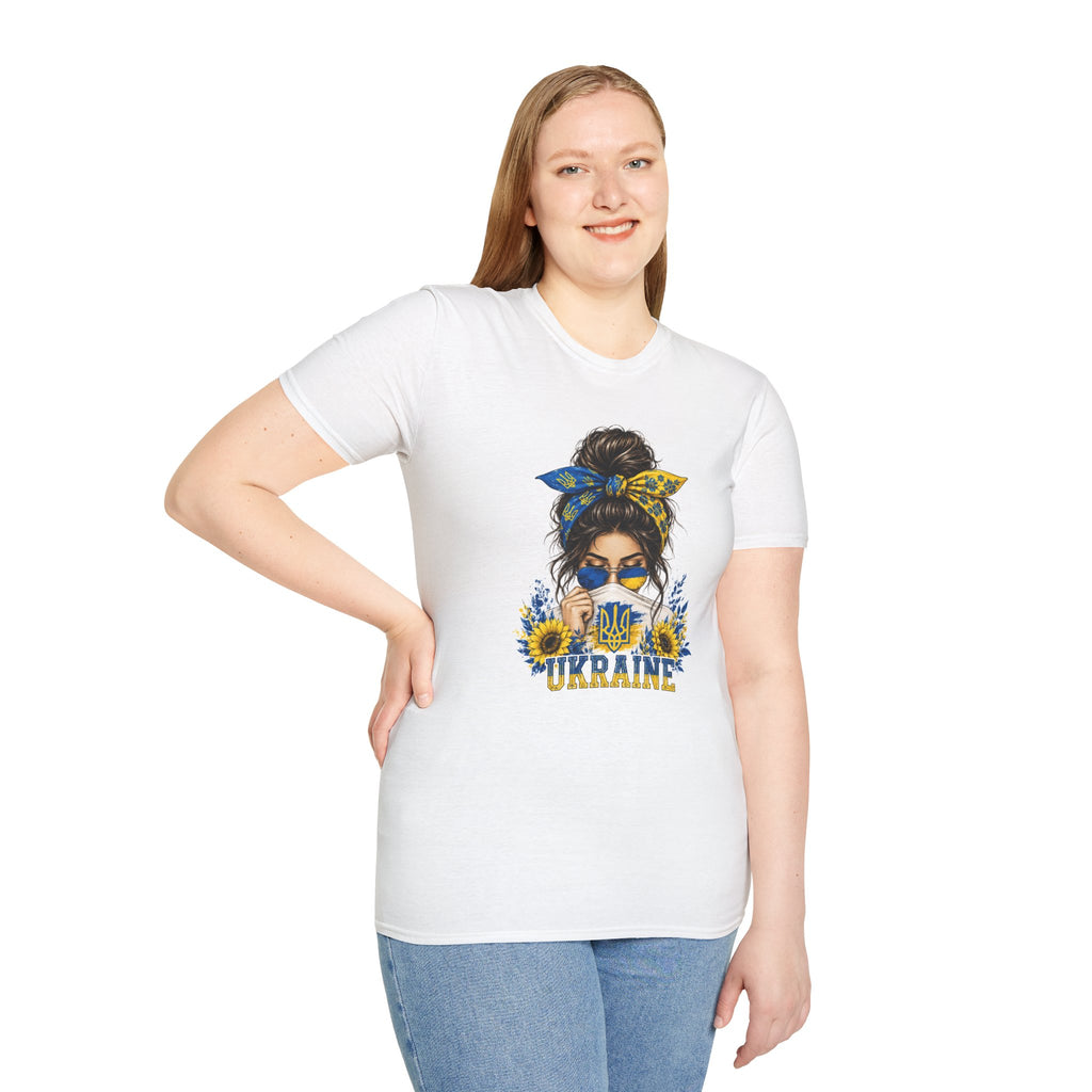 Ukraine Sunflower Bandana T-Shirt — Stylish Patriotic Graphic Tee
