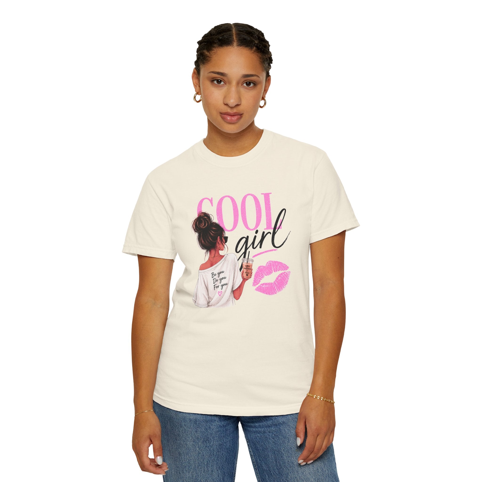Cool Girl Graphic T‑Shirt — Pink Lip Print Casual Tee