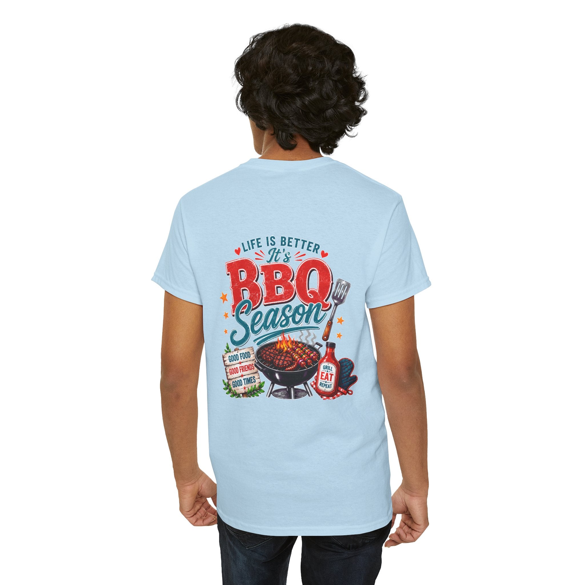 BBQ Season T-Shirt | Life Is Better It's BBQ Season Tee | Funny Grill Shirt | Summer Cookout Tee | Barbecue Lover Gift | Backyard BBQ Shirt