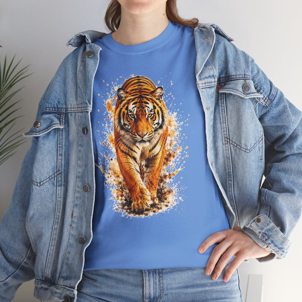 Majestic Tiger T-Shirt, Watercolor Tiger Graphic Tee, Unisex Wildlife Shirt, Tiger Lover Gift, Animal Art Tee
