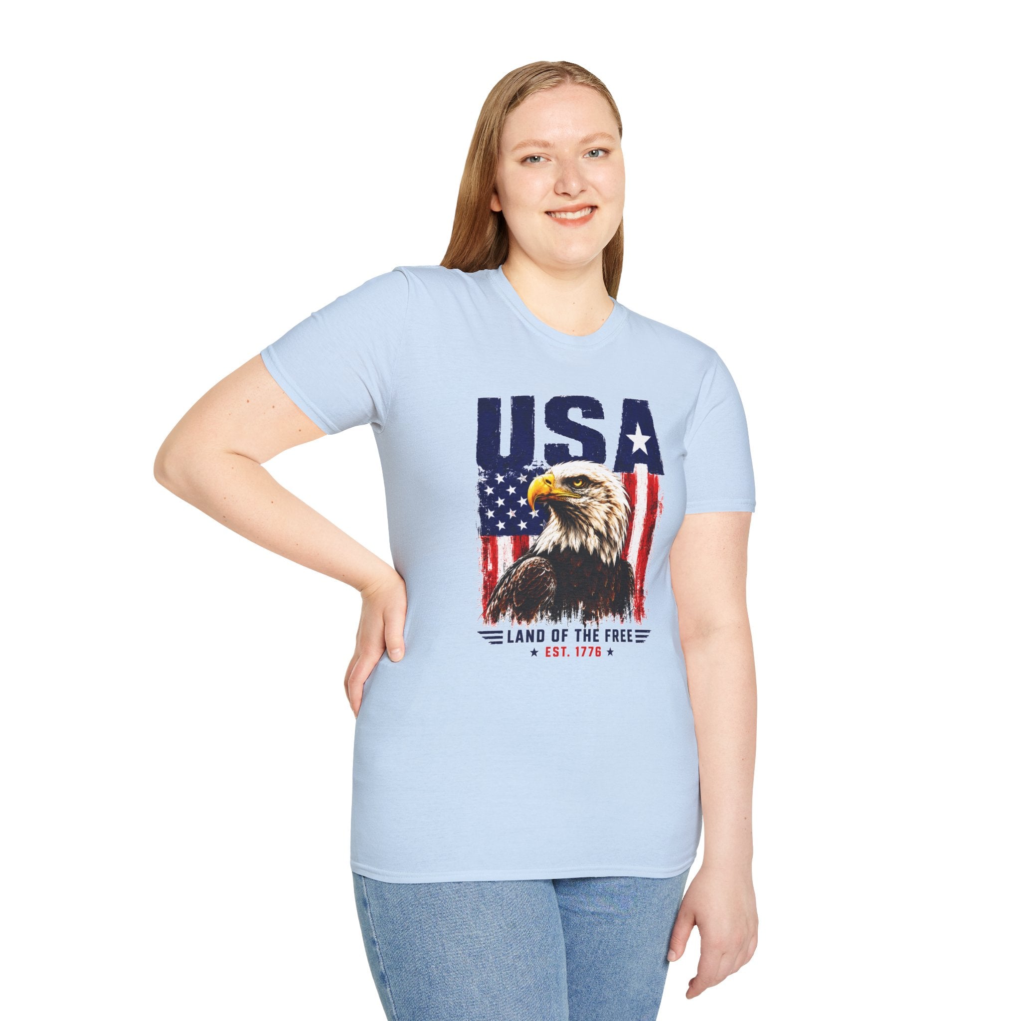 USA Eagle T-Shirt — Patriotic American Flag Graphic Tee (Land of the Free)