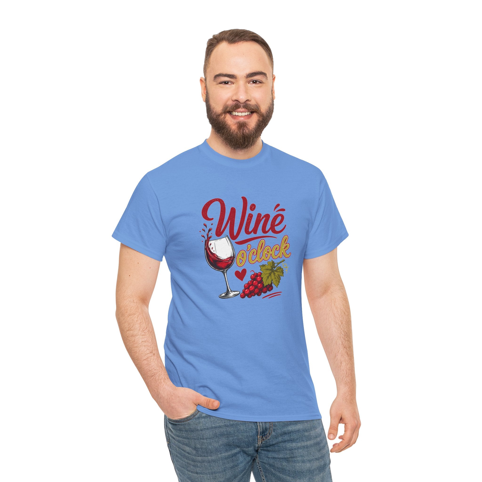 Wine T-Shirt - "Wine O'Clock" Graphic Tee for Wine Lovers