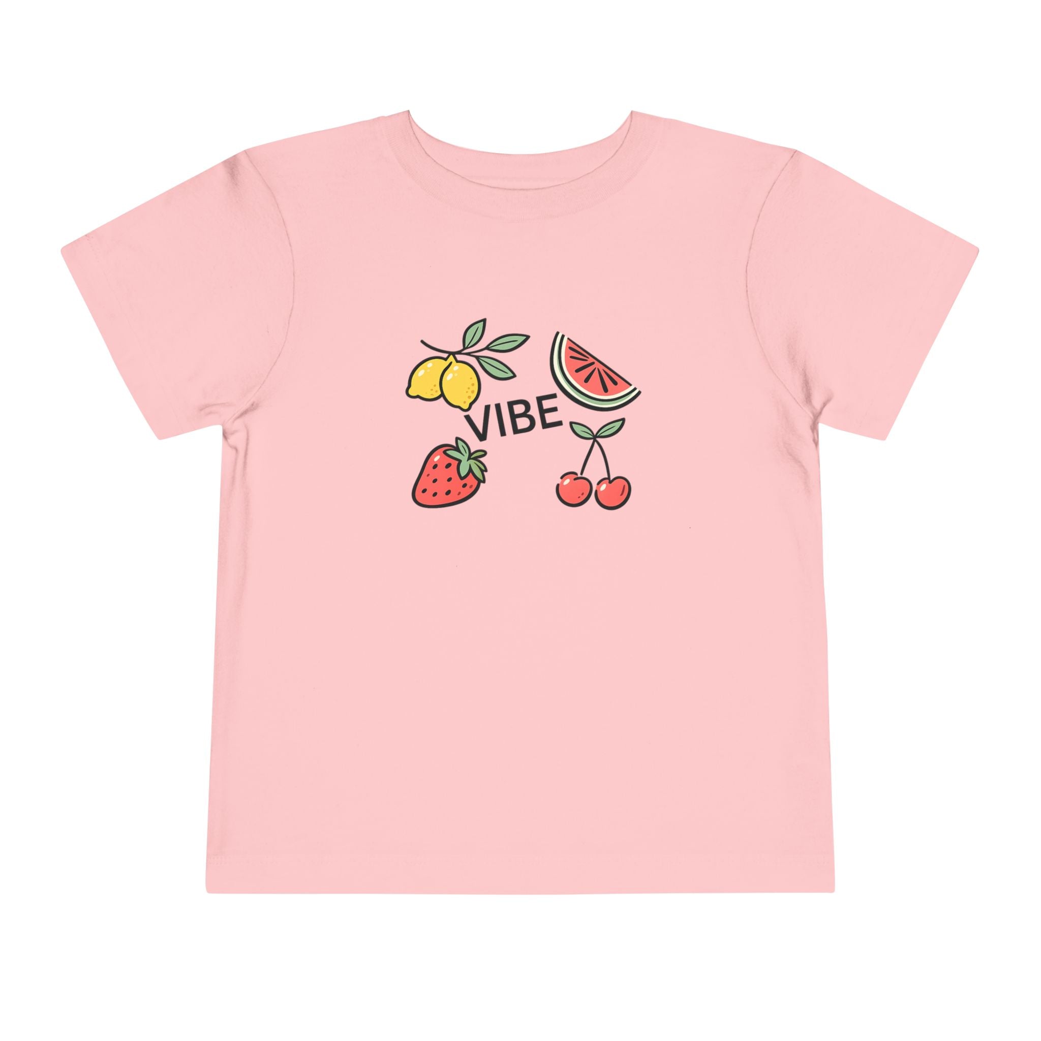 Kids Fruit Shirt Vibe Tee Toddler Summer T-Shirt Cute Lemon Strawberry Cherry Watermelon Graphic Shirt Unisex Kids Gift