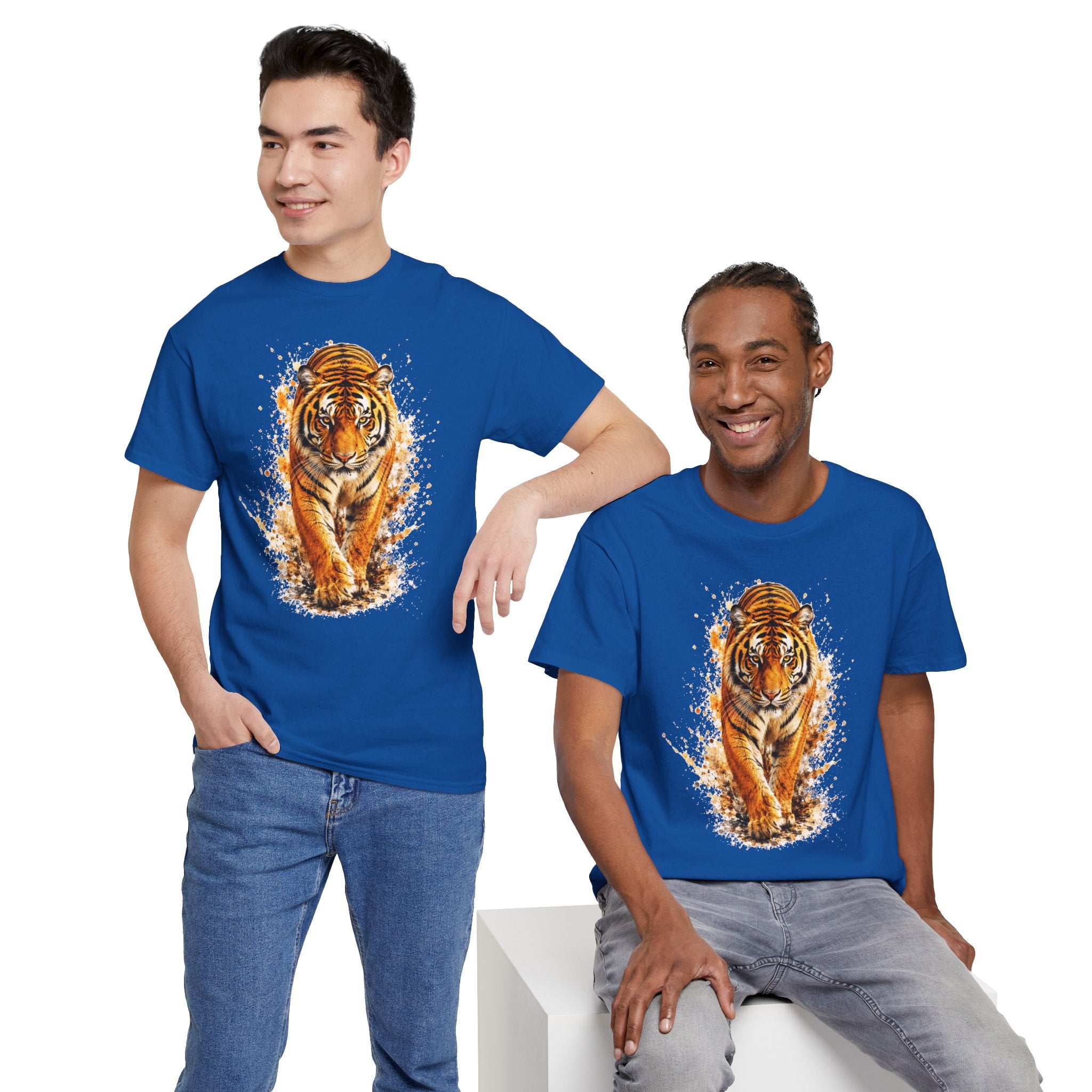 Majestic Tiger T-Shirt, Watercolor Tiger Graphic Tee, Unisex Wildlife Shirt, Tiger Lover Gift, Animal Art Tee