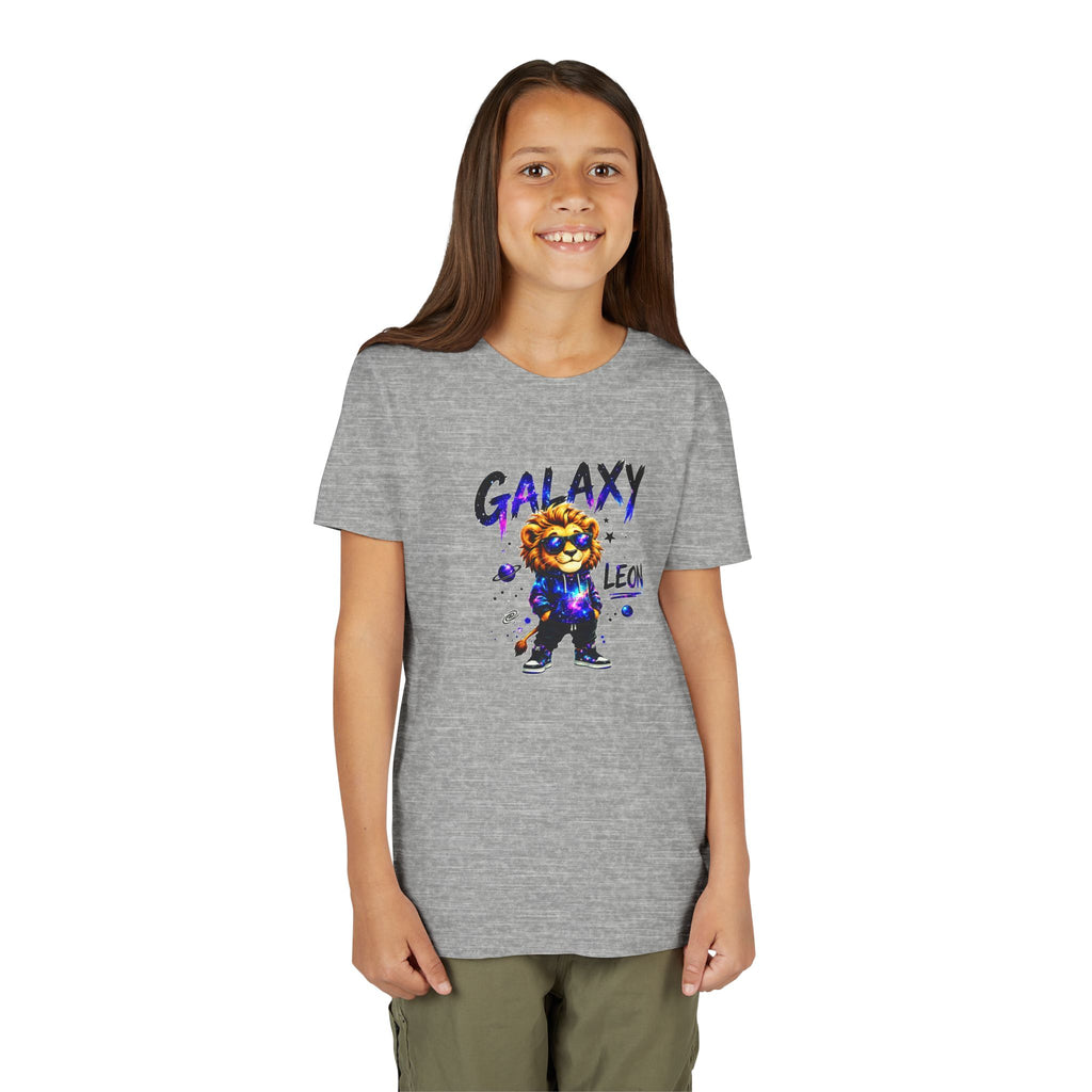 Galaxy Leon Youth T-Shirt, Space Lion Shirt for Kids, Cosmic Animal Tee, Galaxy Lion Graphic Tee, Colorful Kids Shirt, Boys Girls Unisex Tee, Gift for Kids