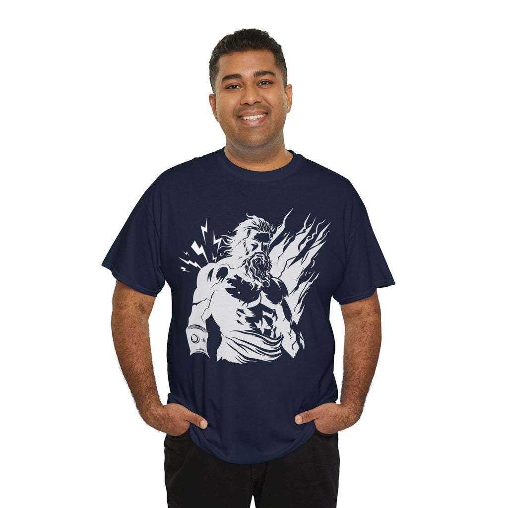 Mythic Thunder God Tee — Vintage Lightning Warrior Graphic T-Shirt