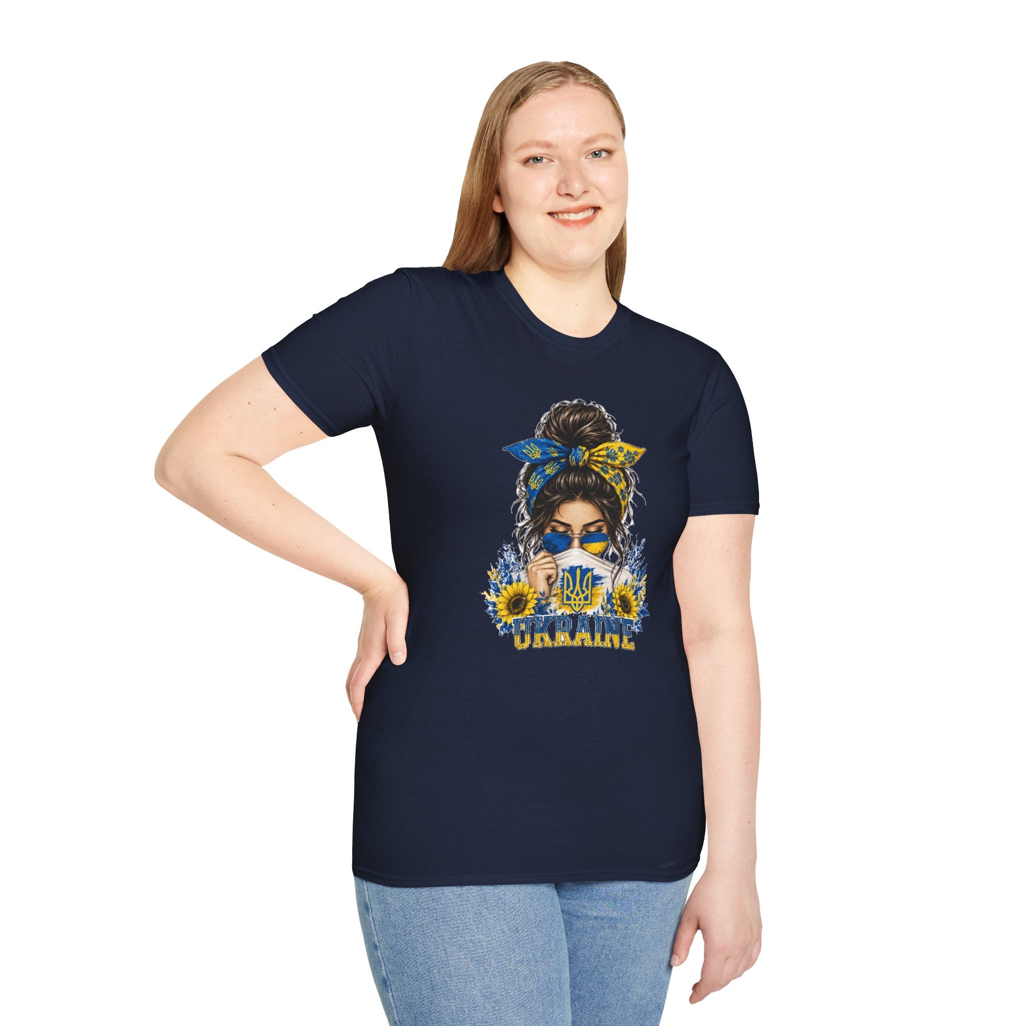 Ukraine Sunflower Bandana T-Shirt — Stylish Patriotic Graphic Tee