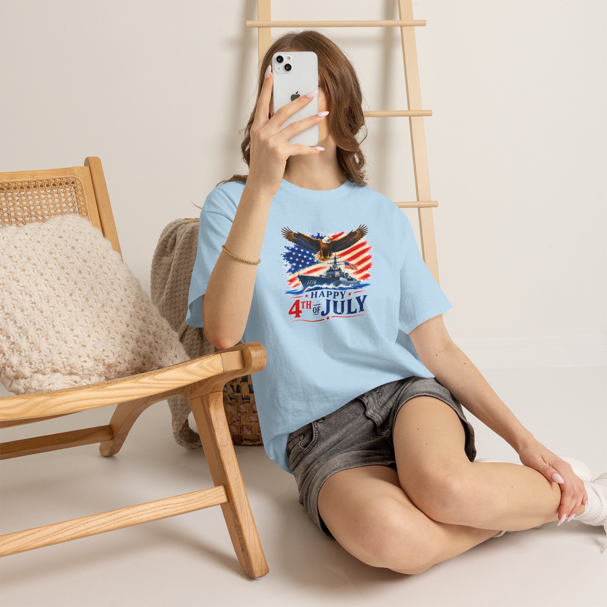 Happy 4th of July Shirt, Patriotic Eagle T-Shirt, American Flag Tee, USA Independence Day Shirt, Freedom Eagle Gift