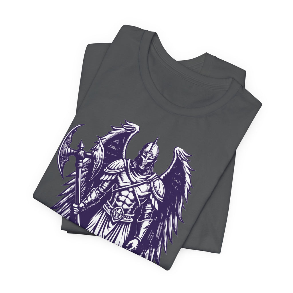 Fallen Angel Warrior T-Shirt | Gothic Fantasy Winged Knight Tee