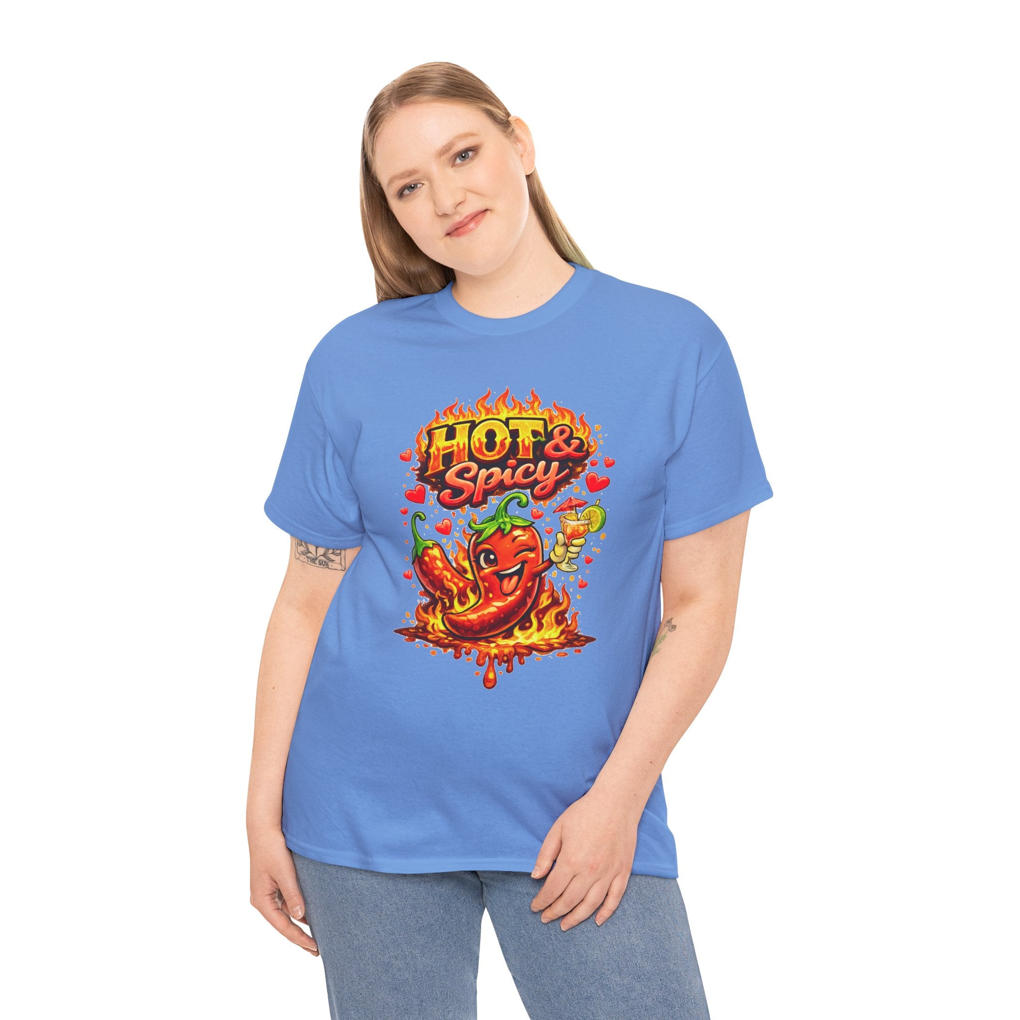Hot & Spicy Pepper Shirt, Funny Chili Graphic Tee, Cute Food Lover T-Shirt, Spicy Gift