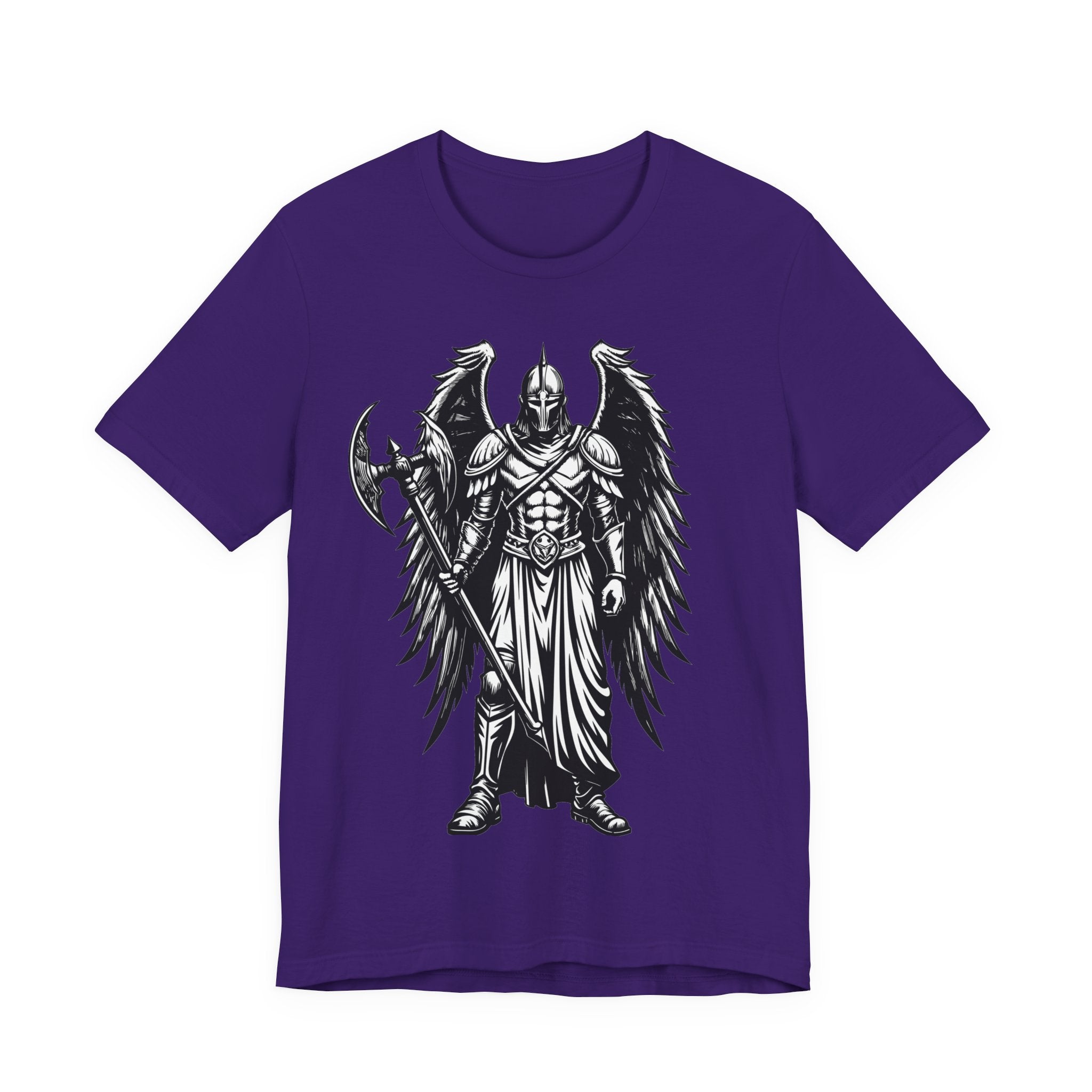 Angel of War Graphic Tee — Winged Knight Armor T-Shirt