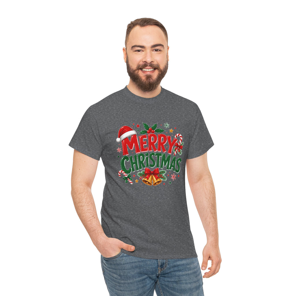 Merry Christmas Shirt, Christmas Graphic Tee, Santa Hat T-Shirt, Holiday Party Shirt, Xmas Gift for Men Women