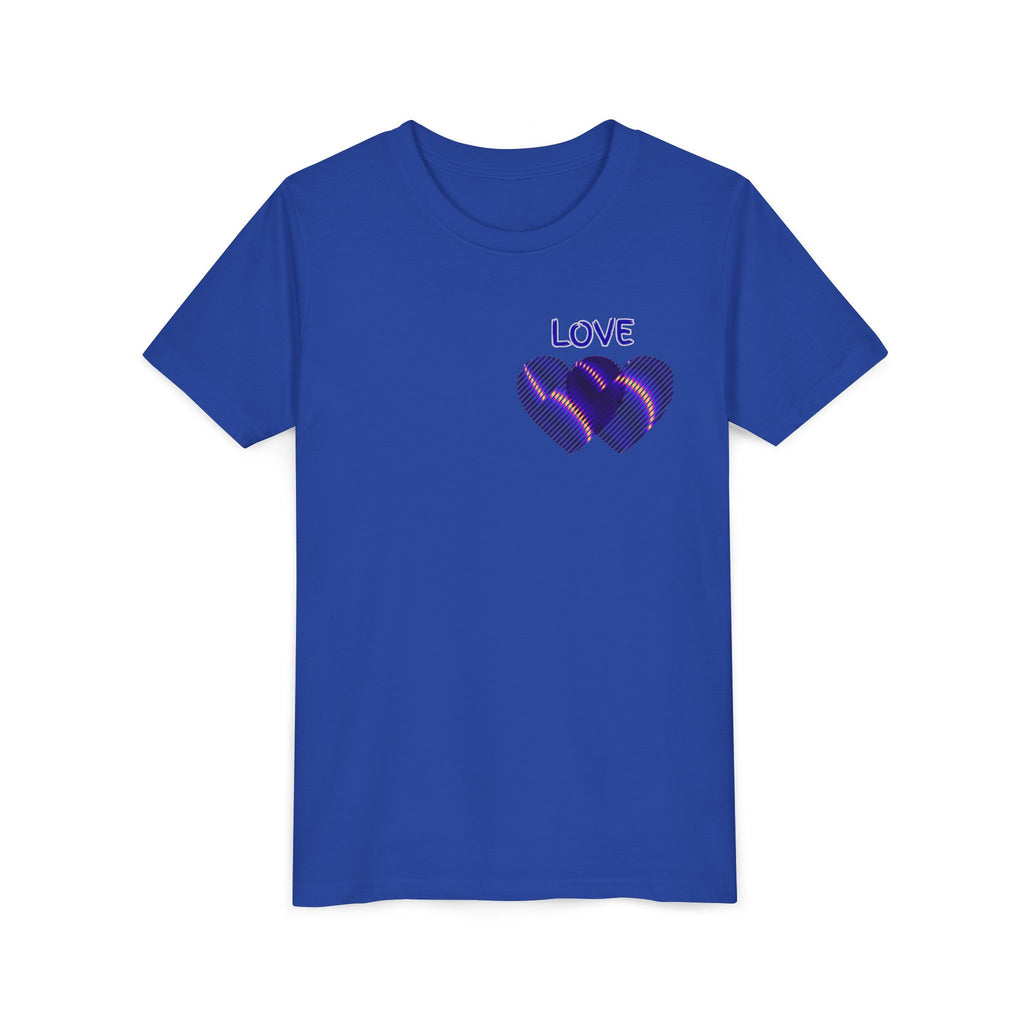 Youth Tee — Purple Heart 'LOVE' Graphic Kids T-Shirt